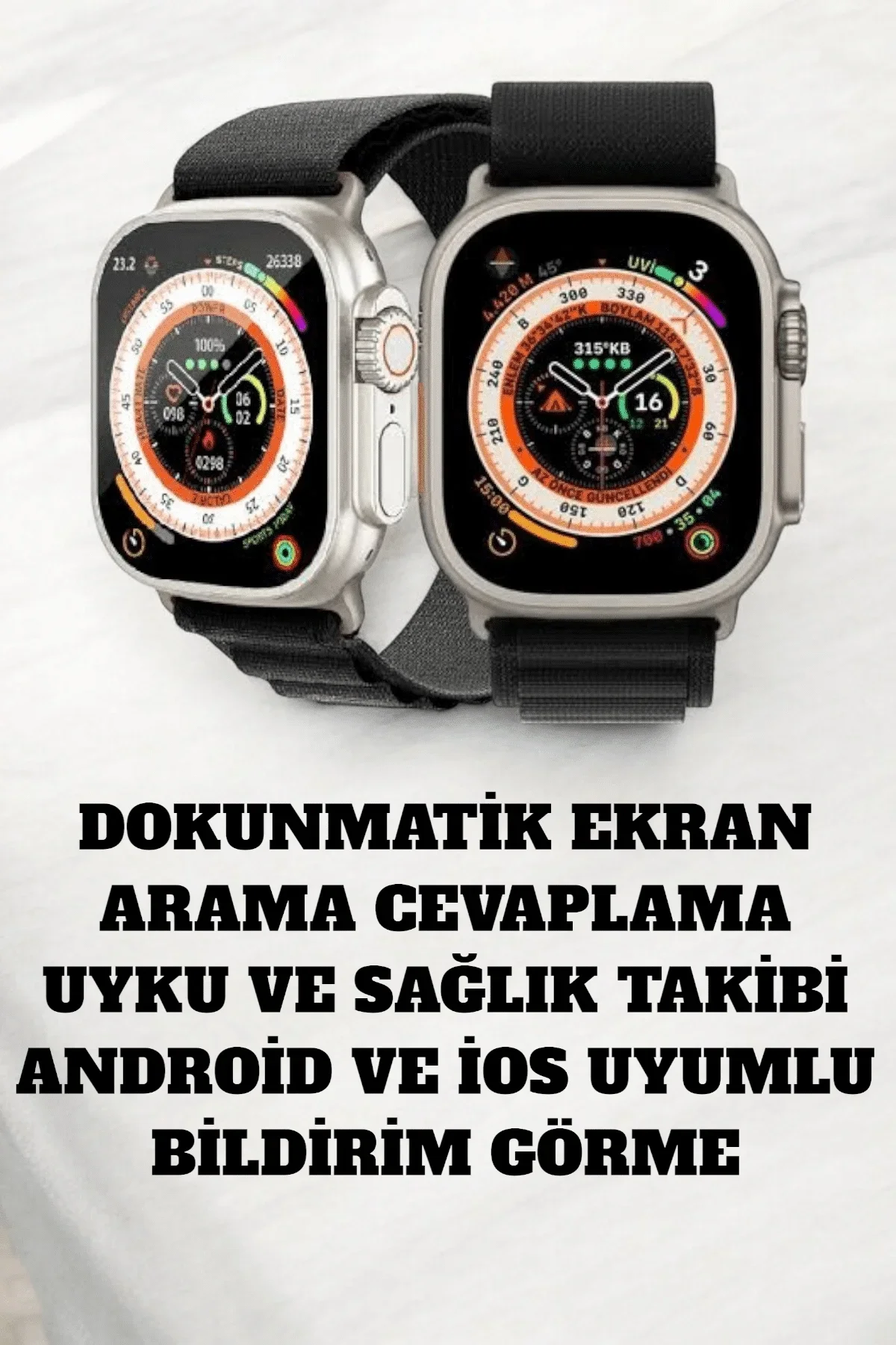 49mm Ekranlı, Kan Basıncı Ve Adımsayar Özellikli Bluetooth Akıllı Saat - Just Cheap Store Görsel 5