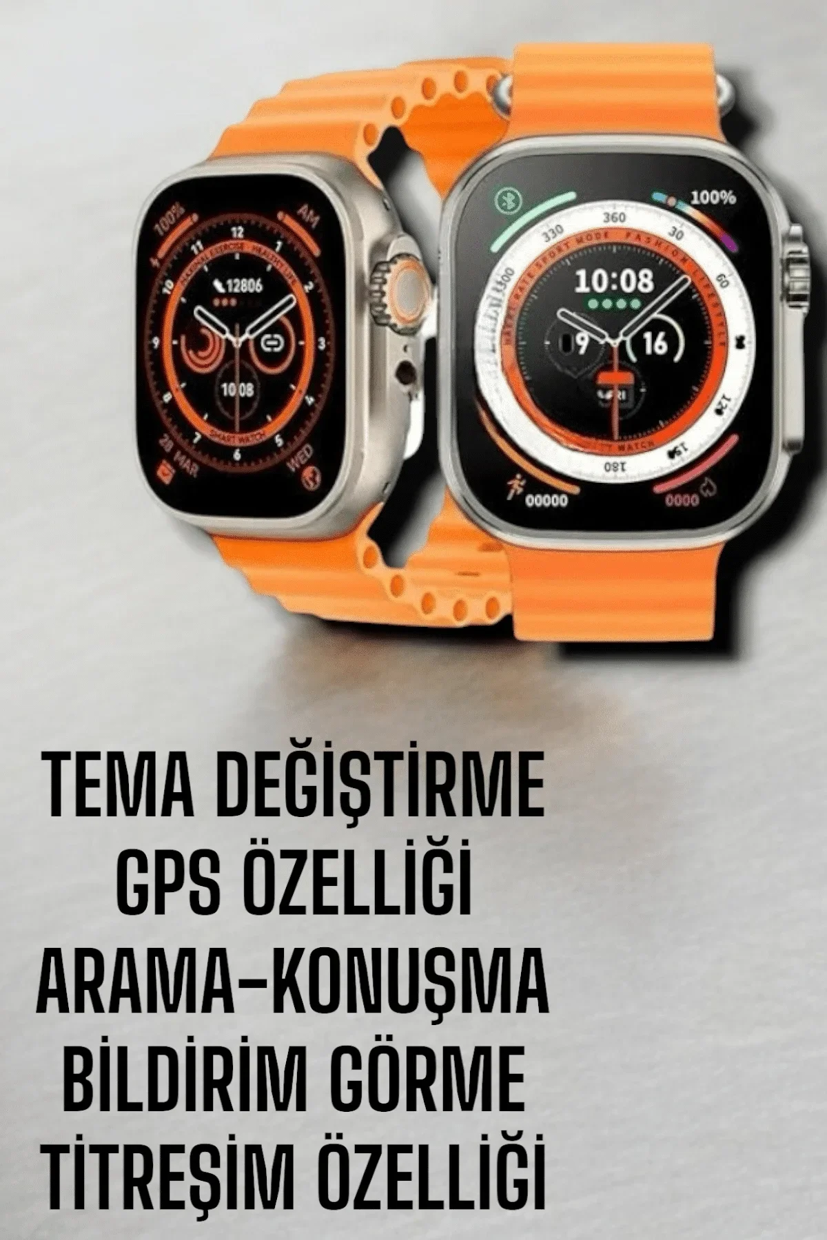 Suya Ve Toza Dayanıklı 45 Mm Akıllı Saat Bildirim Ve Cevapsız Çağrı Görüntüleme - Just Cheap Store Görsel 3