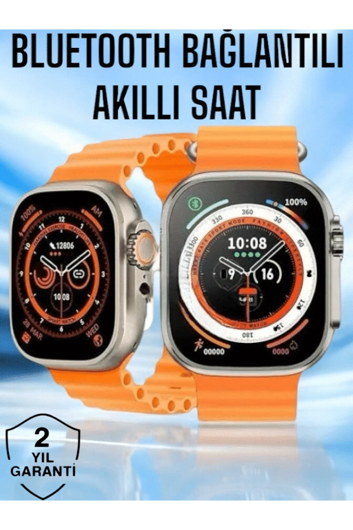 Yeni Nesil Ultra Akıllı Saat Titreşimli, Uyku &amp; Sağlık Takibi, Çift Kordon