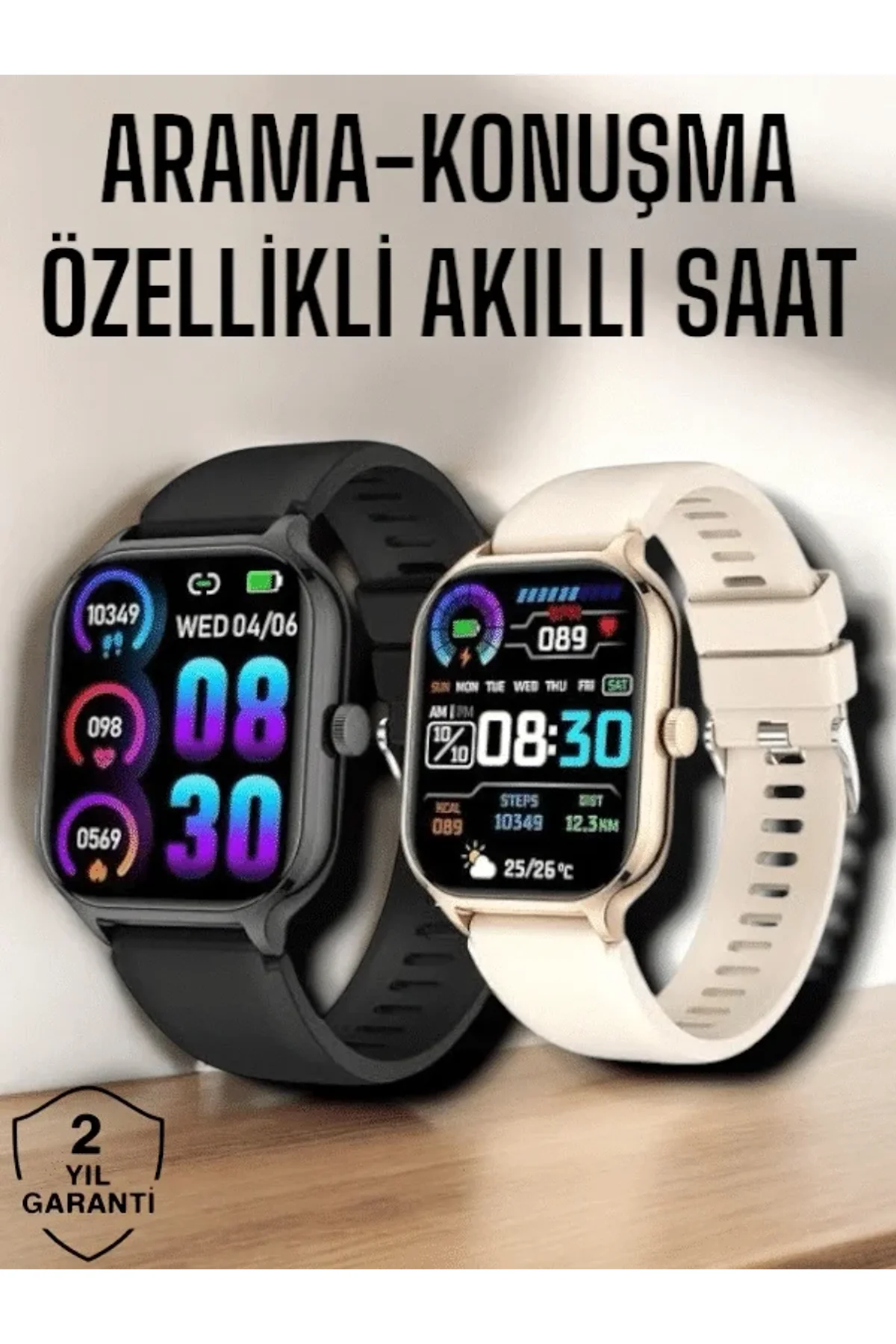 Suya Dayanıklı Bluetooth Akıllı Saat Gps, Adımsayar, Nabız &amp; Sağlık Takibi - Just Cheap Store Görsel 2