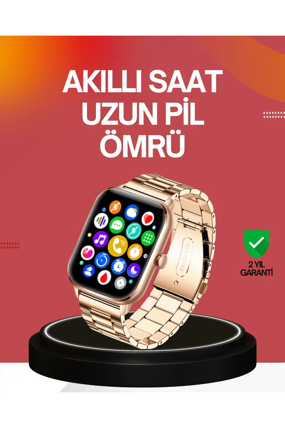 41 Mm Kavisli Kasa Akıllı Saat Ios Ve Android Uyumlu - Just Cheap Store Görsel 2