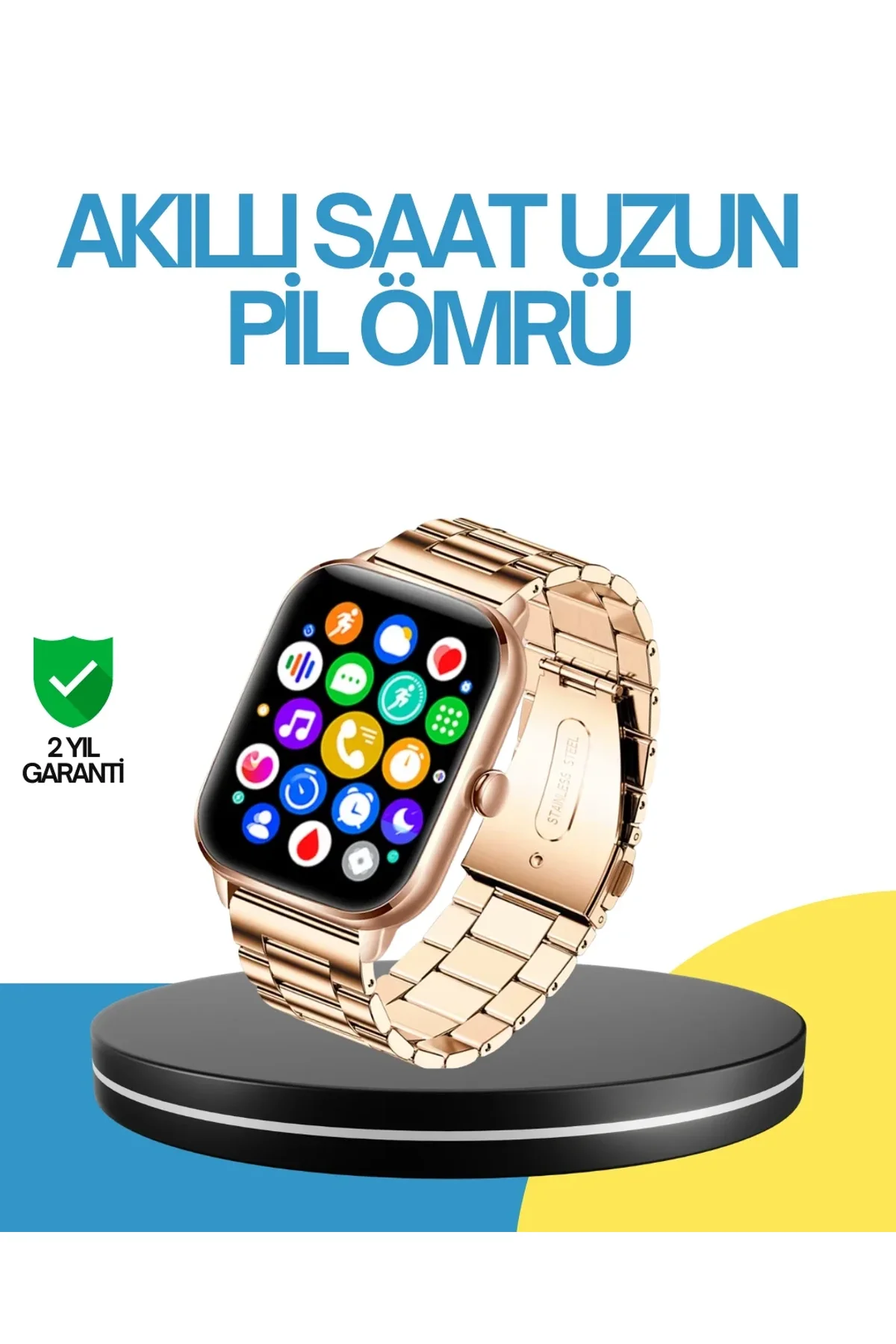 Amoled Ekranlı Türkçe Menülü Akıllı Saat Bluetooth Görüşmeli - Just Cheap Store Görsel 2