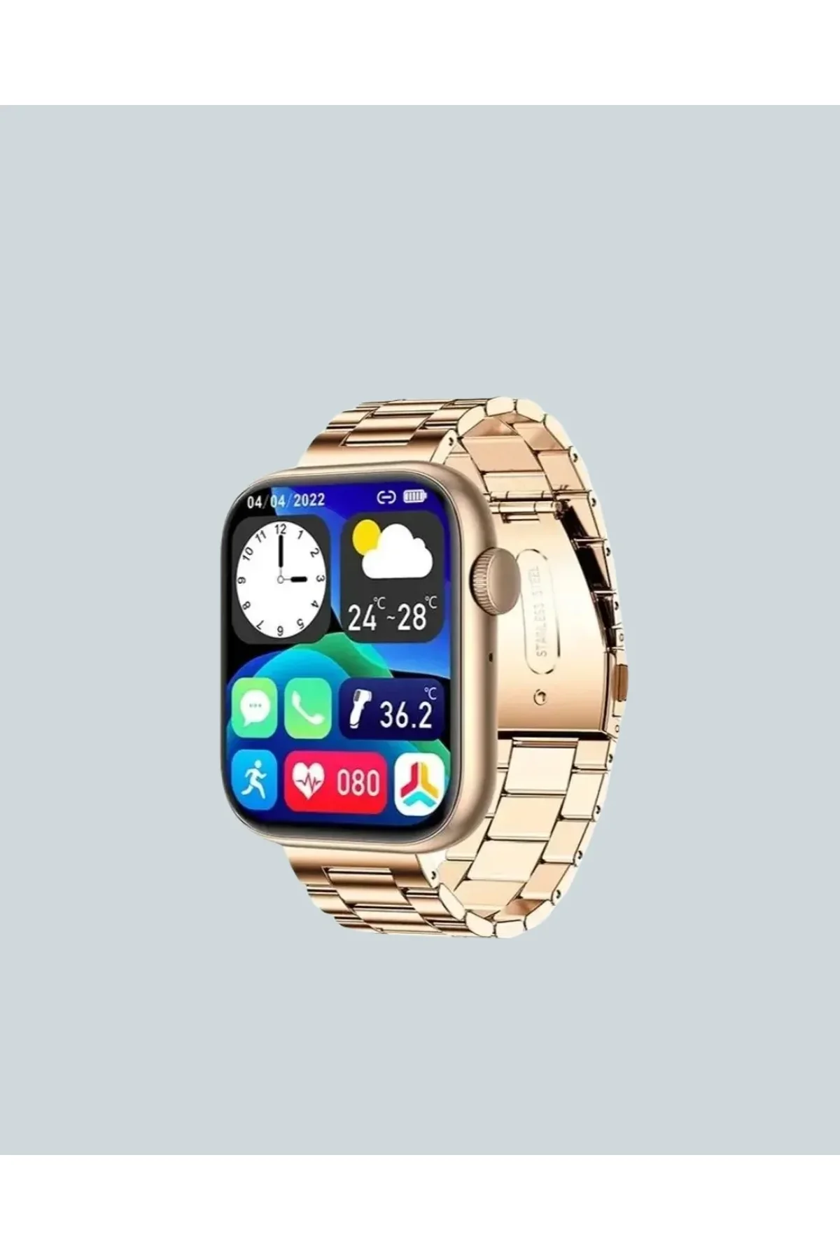 Amoled Ekranlı Türkçe Menülü Akıllı Saat Bluetooth Görüşmeli - Just Cheap Store Görsel 3