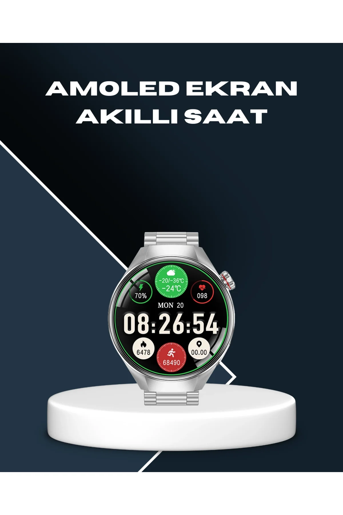 Akıllı Saat Bluetooth Görüşme Destekli – Spor, Sağlık Ve Bildirim Özellikli