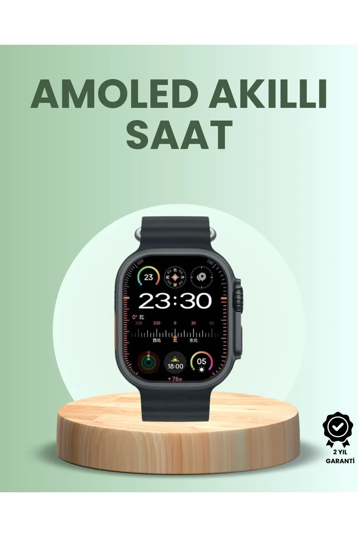 Ultra Akıllı Saat Amoled Display 15 Gün Dayanıklı Batarya - Just Cheap Store Görsel 2