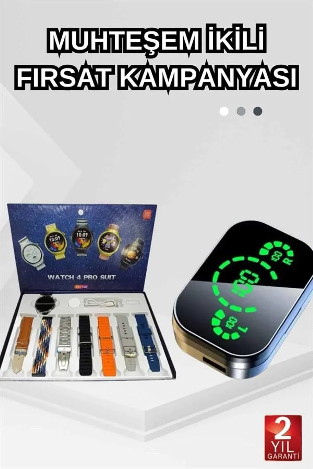 Dokunmatik Akıllı Saat Yeni Nesil Kulaklık Kampanyası Bluetooth Bağlantılı Anc Özelliği - Just Cheap Store Görsel 3