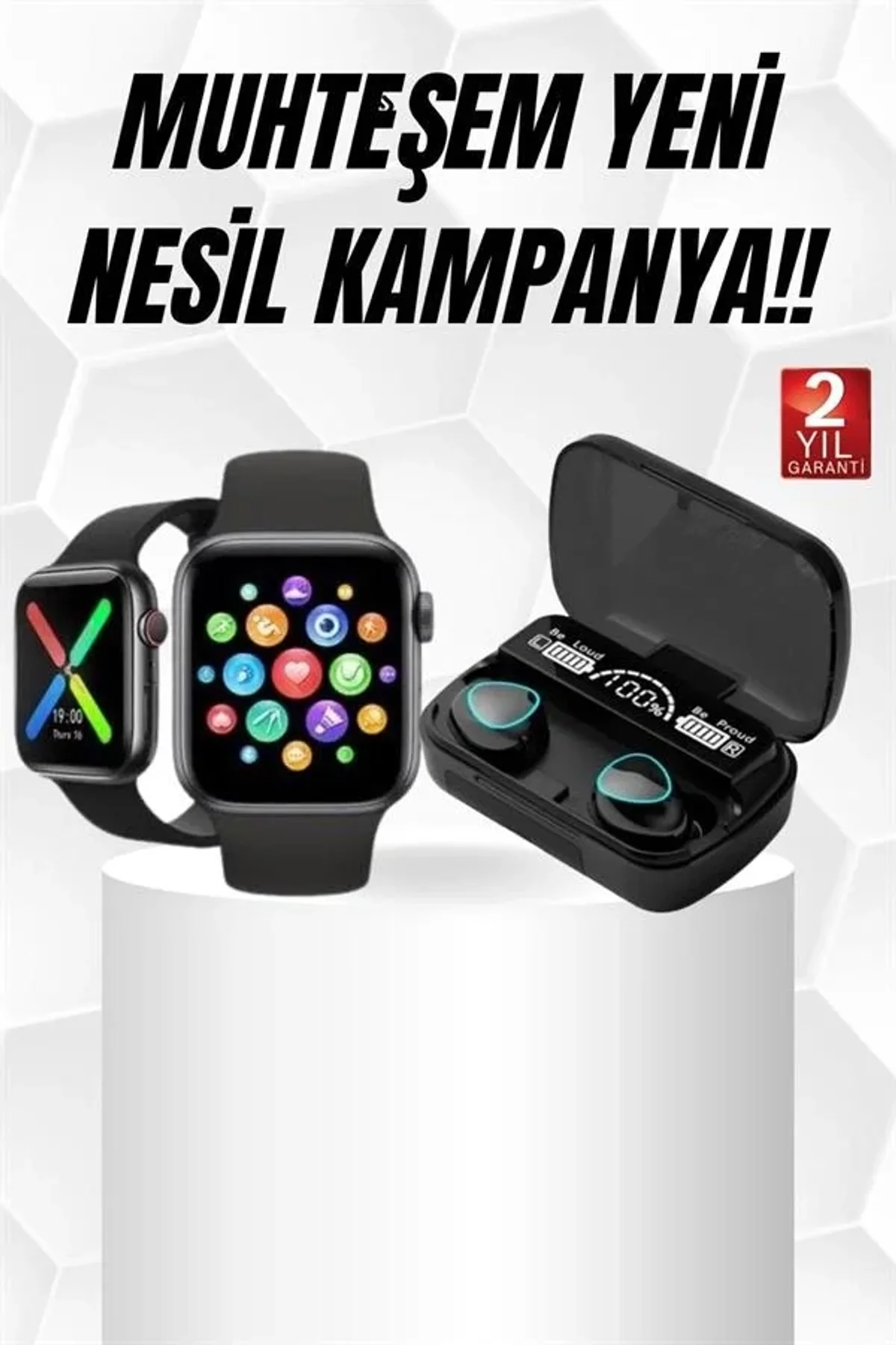 Kaliteli Akıllı Saat Ve Kaliteli Bluetooth Kulaklık Anc Özelliği Uzun Pil Ömrü - Just Cheap Store Görsel 3
