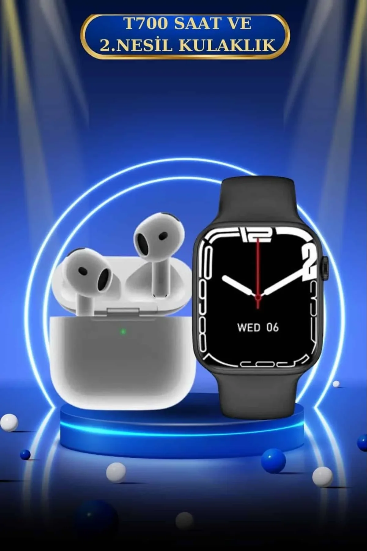 3.nesil Tws Bluetooth Kulaklık Ve Dokunmatik Ekran Akıllı Saat Sesli Görüşme - Just Cheap Store Görsel 3
