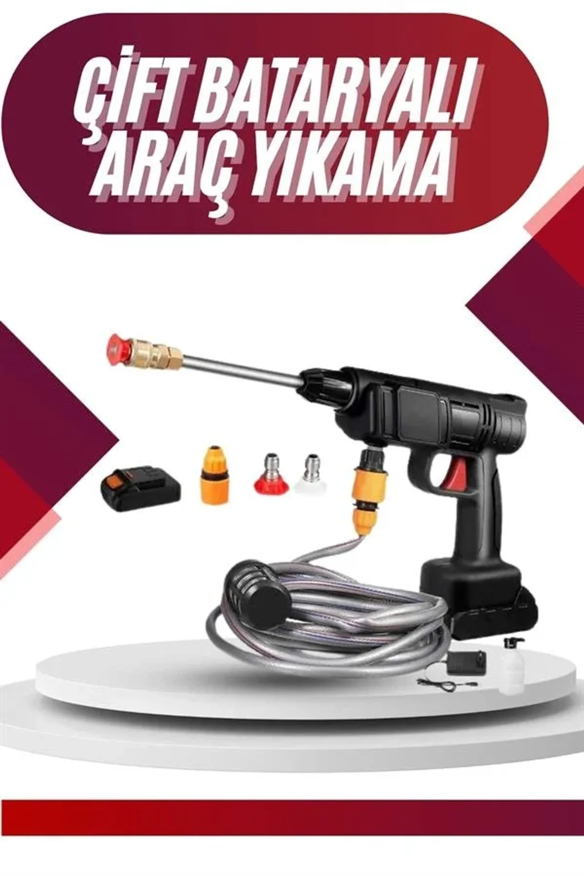 Oto Araba Yıkama Şarjlı Ve Yüksek Basınçlı Oto Yıkama Ve Sulama Tabancası - Just Cheap Store Görsel 3