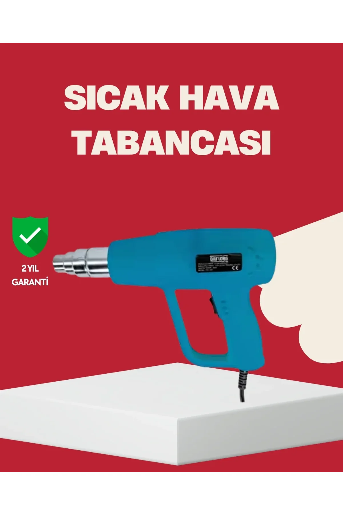 2 Kademeli Güçlü Sıcak Hava Tabancası 380° – 500° Isı Ayarı - Just Cheap Store Görsel 2