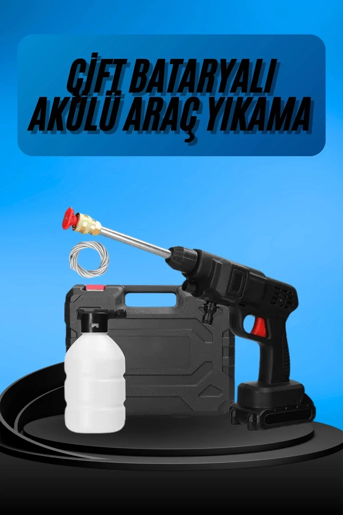 Akülü Oto Araç Yıkama Yüksek Basınçlı Araba Yıkama Makinesi Şarjlı - Just Cheap Store Görsel 2