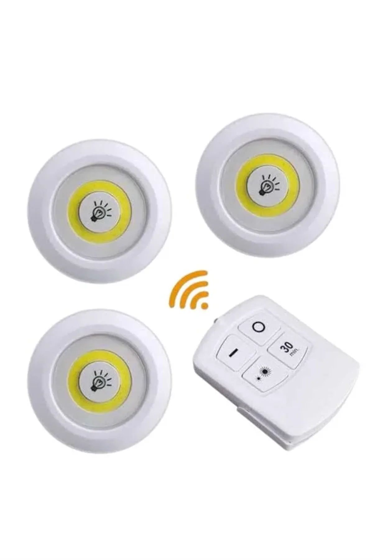 Led Lamba 3'lü Uzaktan Kumandalı Yapışkanlı - Just Cheap Store Görsel 2
