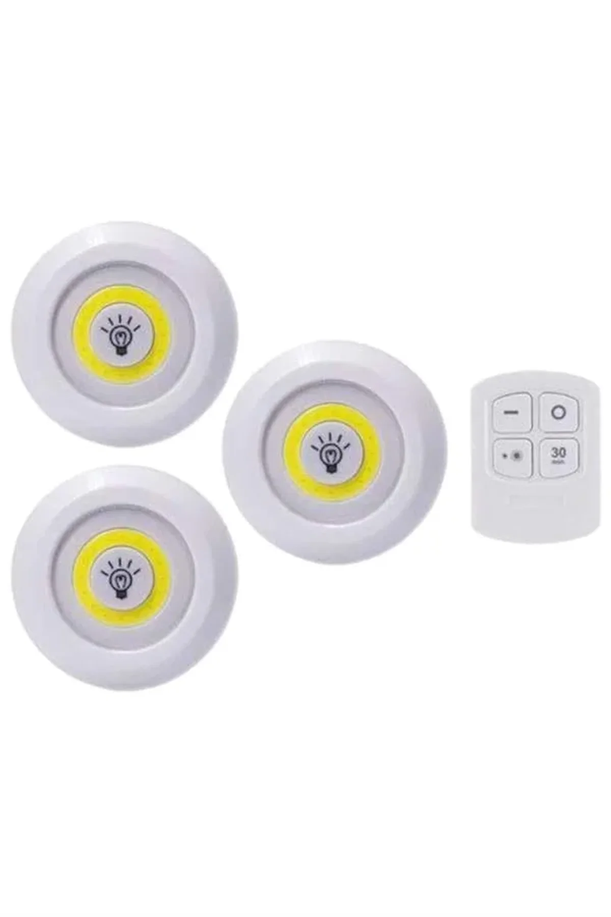 Led Lamba 3'lü Uzaktan Kumandalı Yapışkanlı - Just Cheap Store Görsel 4