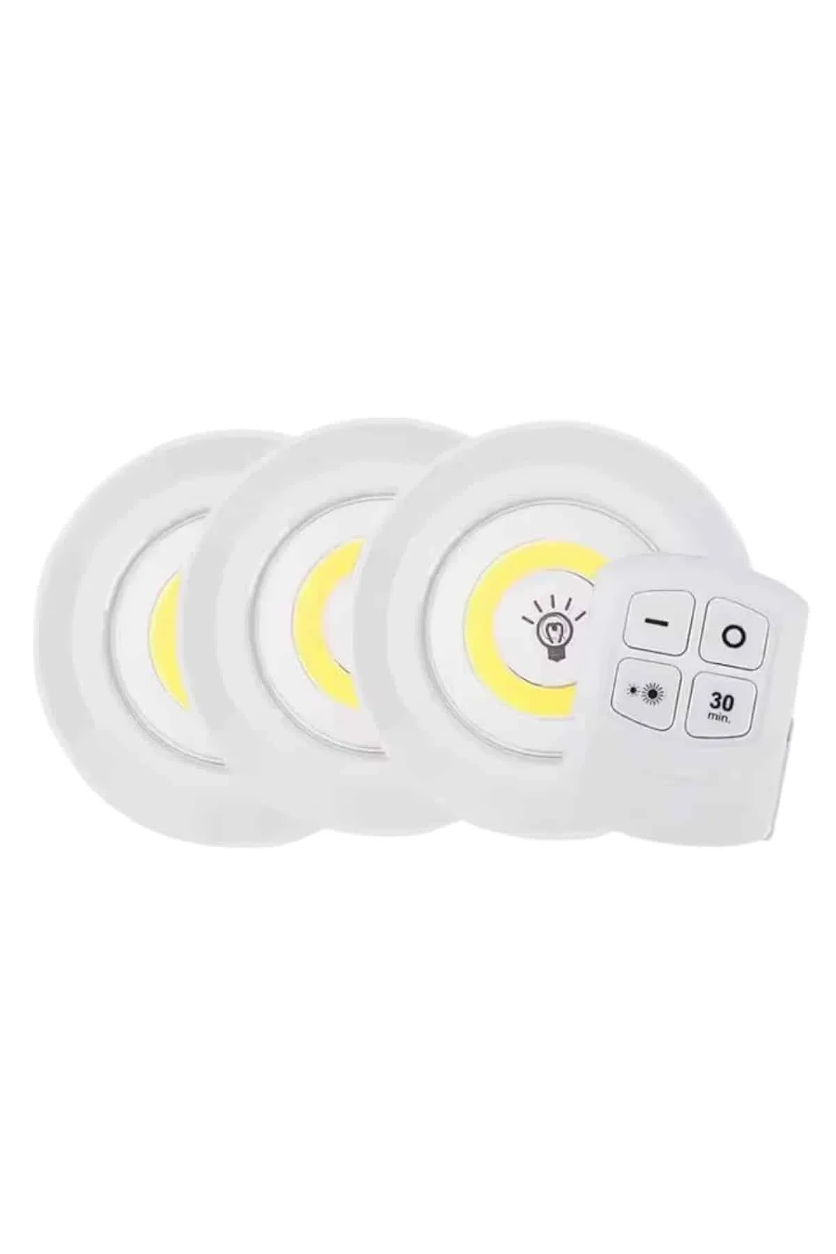 Led Lamba 3'lü Uzaktan Kumandalı Yapışkanlı - Just Cheap Store Görsel 3