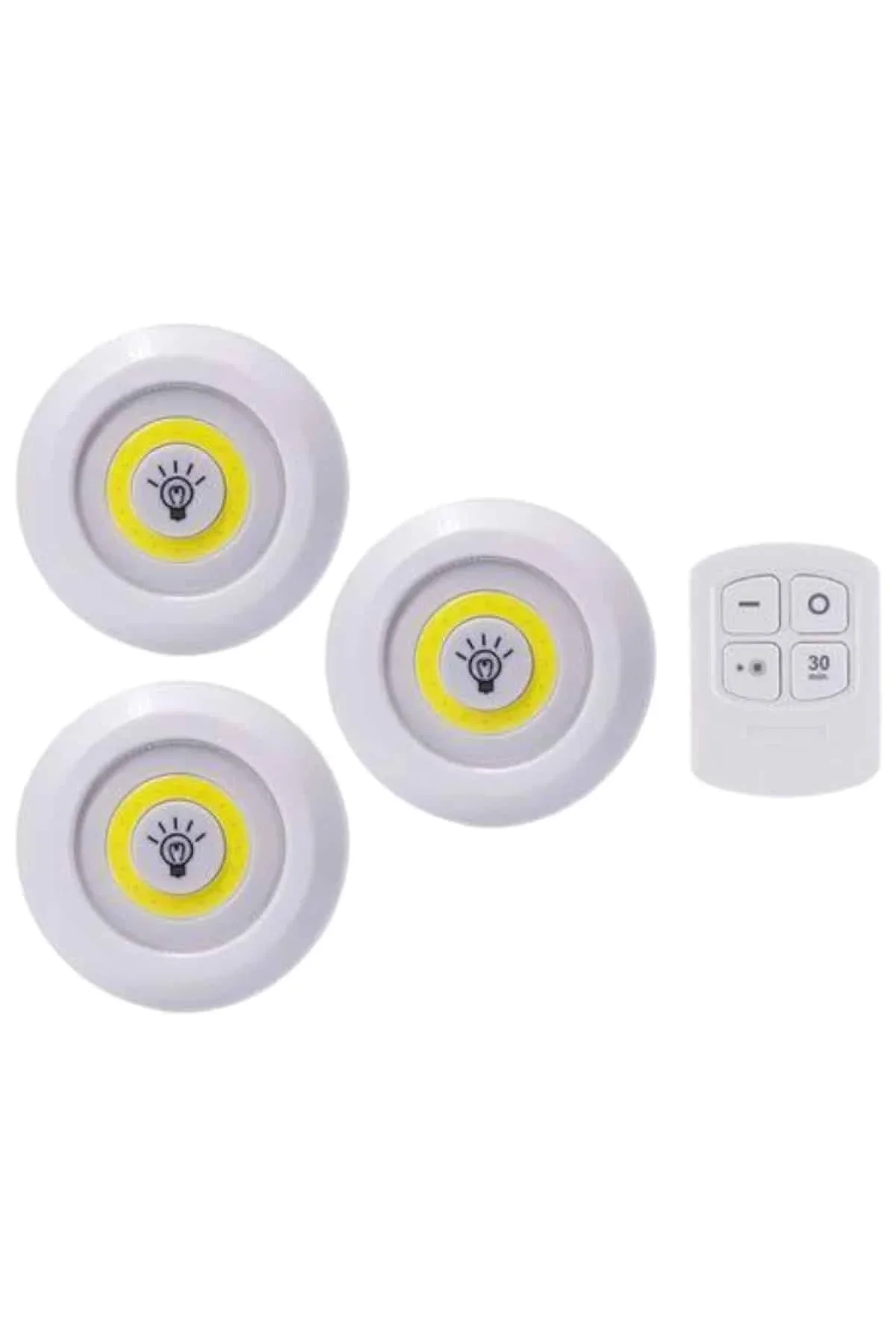 Led Lamba 3'lü Uzaktan Kumandalı Yapışkanlı - Just Cheap Store Görsel 5