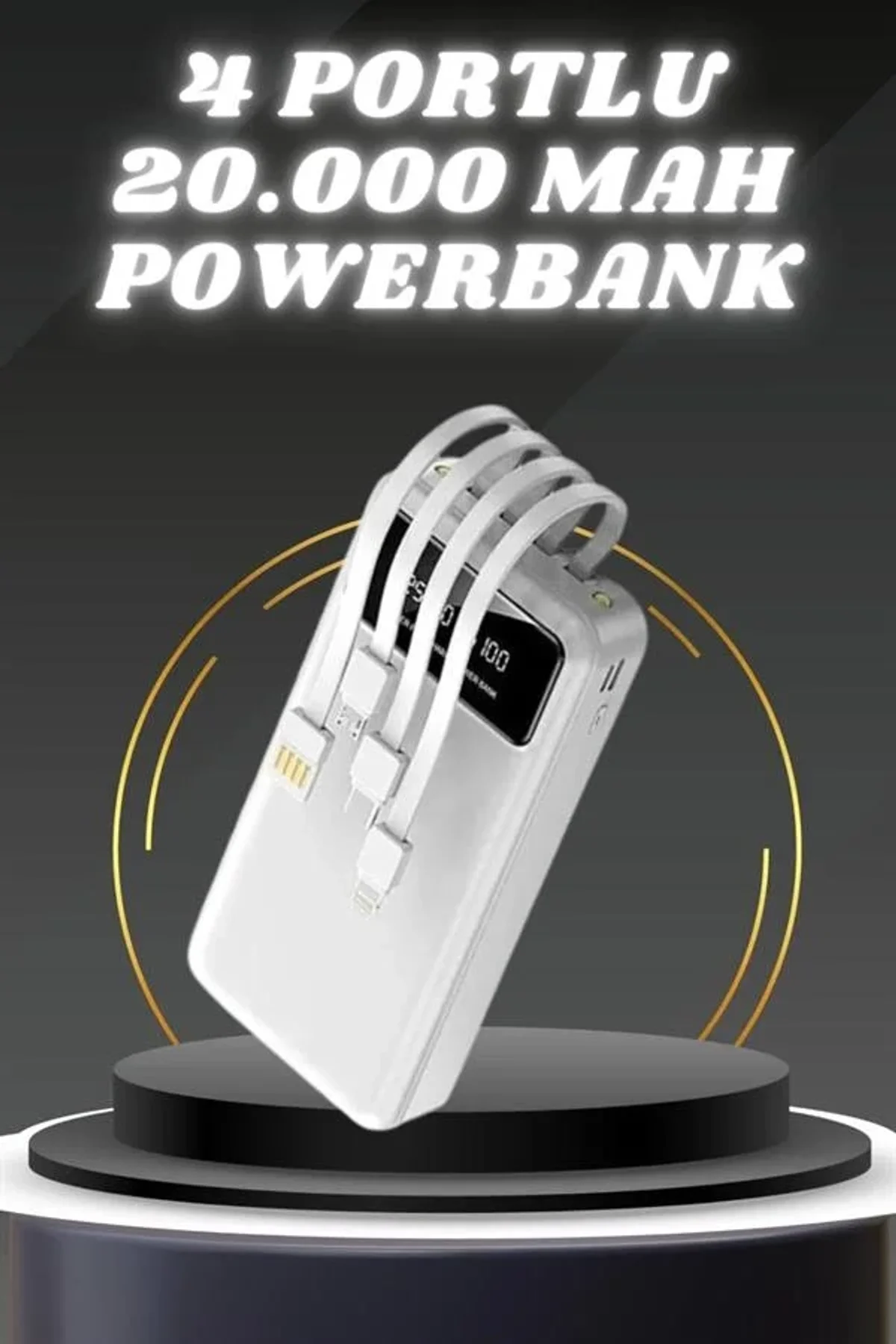 Powerbank Şarj Cihazı 4 Çıkışlı 20.000 Mah Powerbank Kompakt Yüksek Kapasiteli Hızlı Şarj - Just Cheap Store Görsel 3