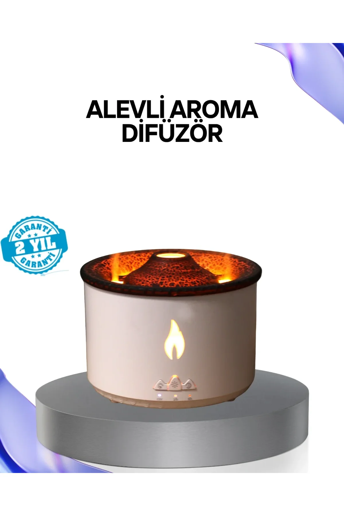 Volkan Efektli Aroma Difüzörü – Sessiz Çalışma, Otomatik Kapanma Ve Led Işık - Just Cheap Store Görsel 2