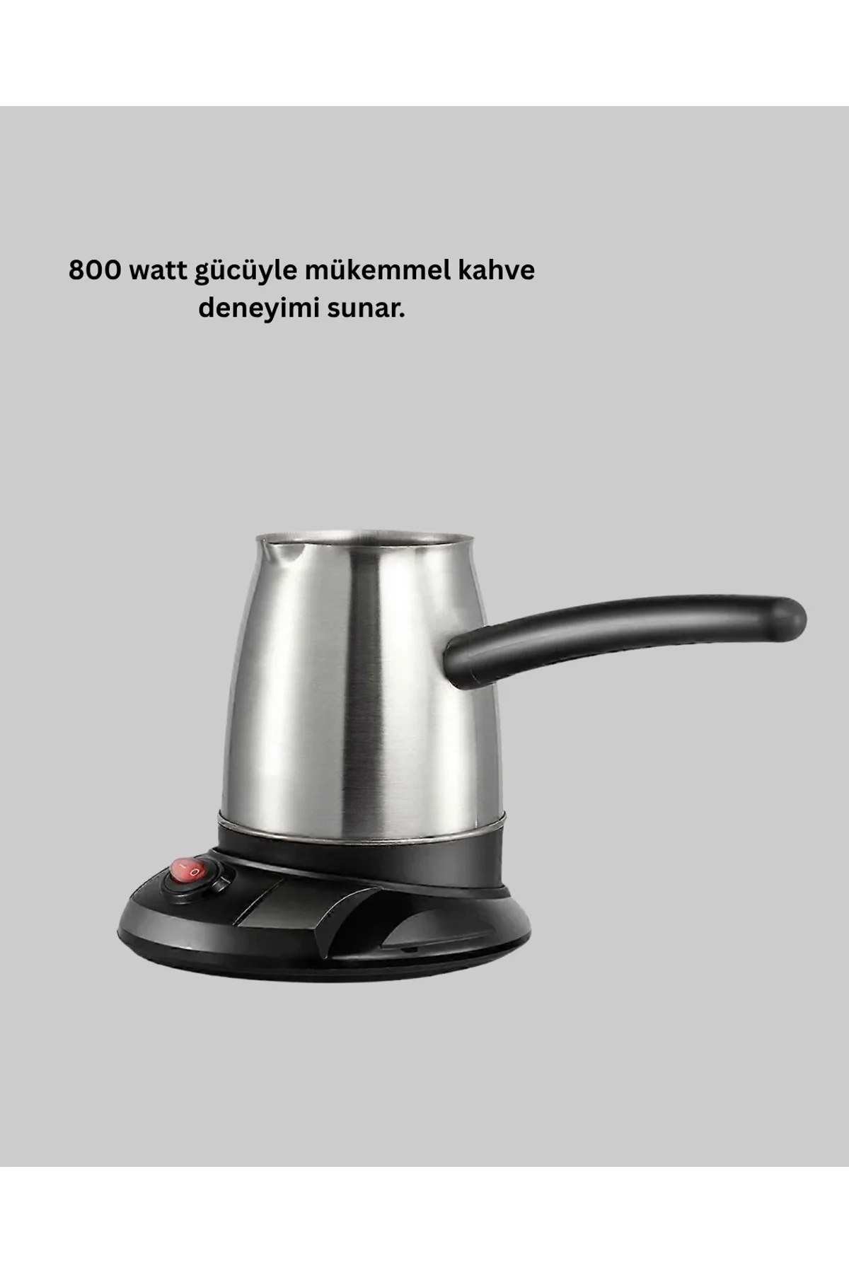 Paslanmaz Çelik Elektrikli Cezve 800w 6 Fincan Kapasiteli - Just Cheap Store Görsel 4