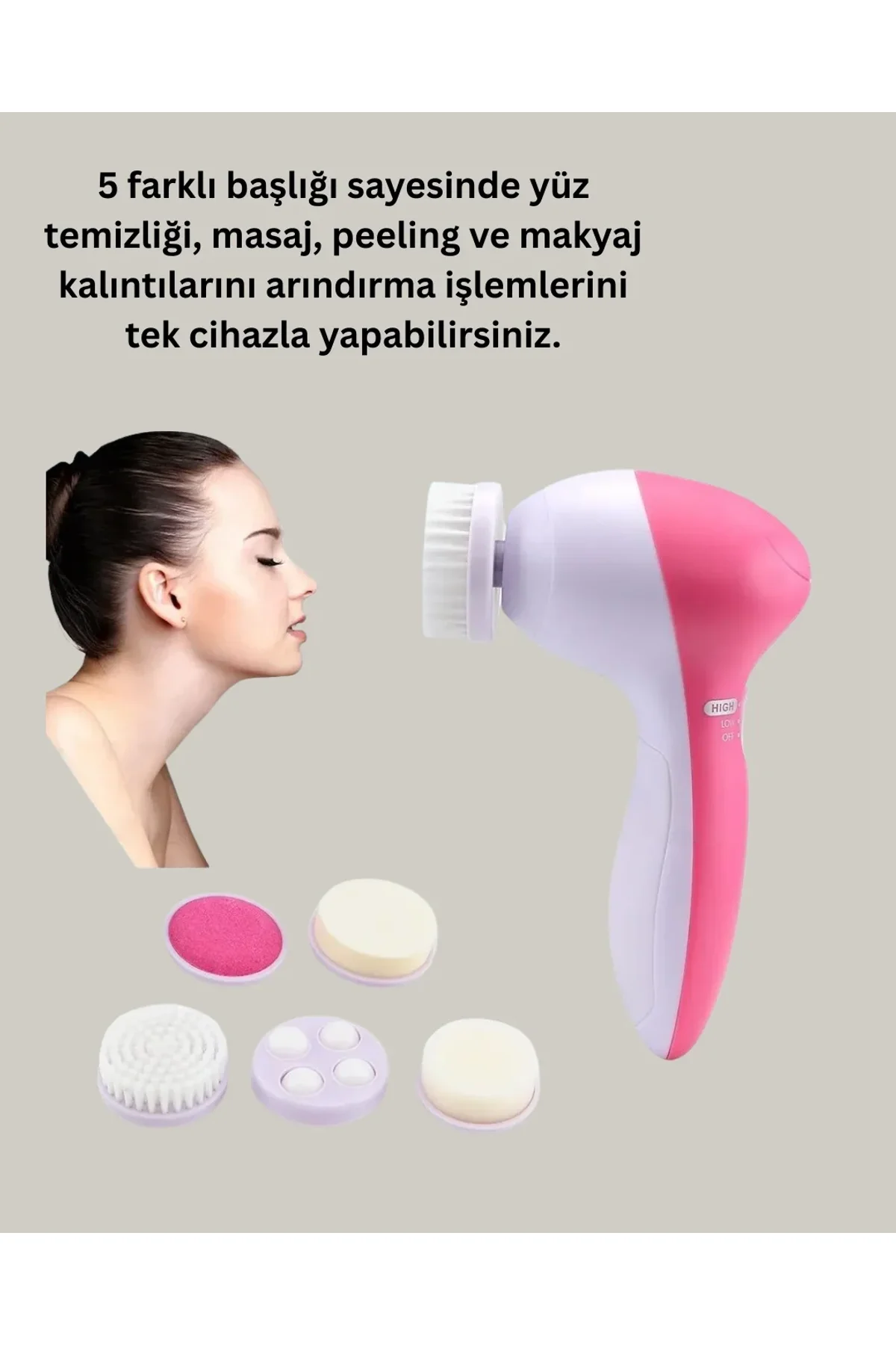 Çok Fonksiyonlu Elektrikli Yüz Bakım Fırçası - Just Cheap Store Görsel 3