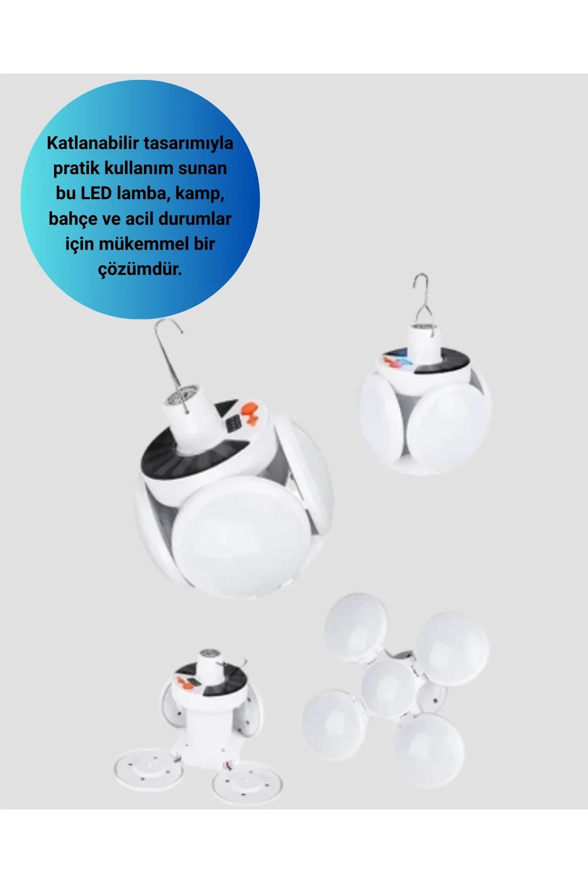 Pratik Katlanabilir Solar Led Aydınlatma Lambası - Just Cheap Store Görsel 3