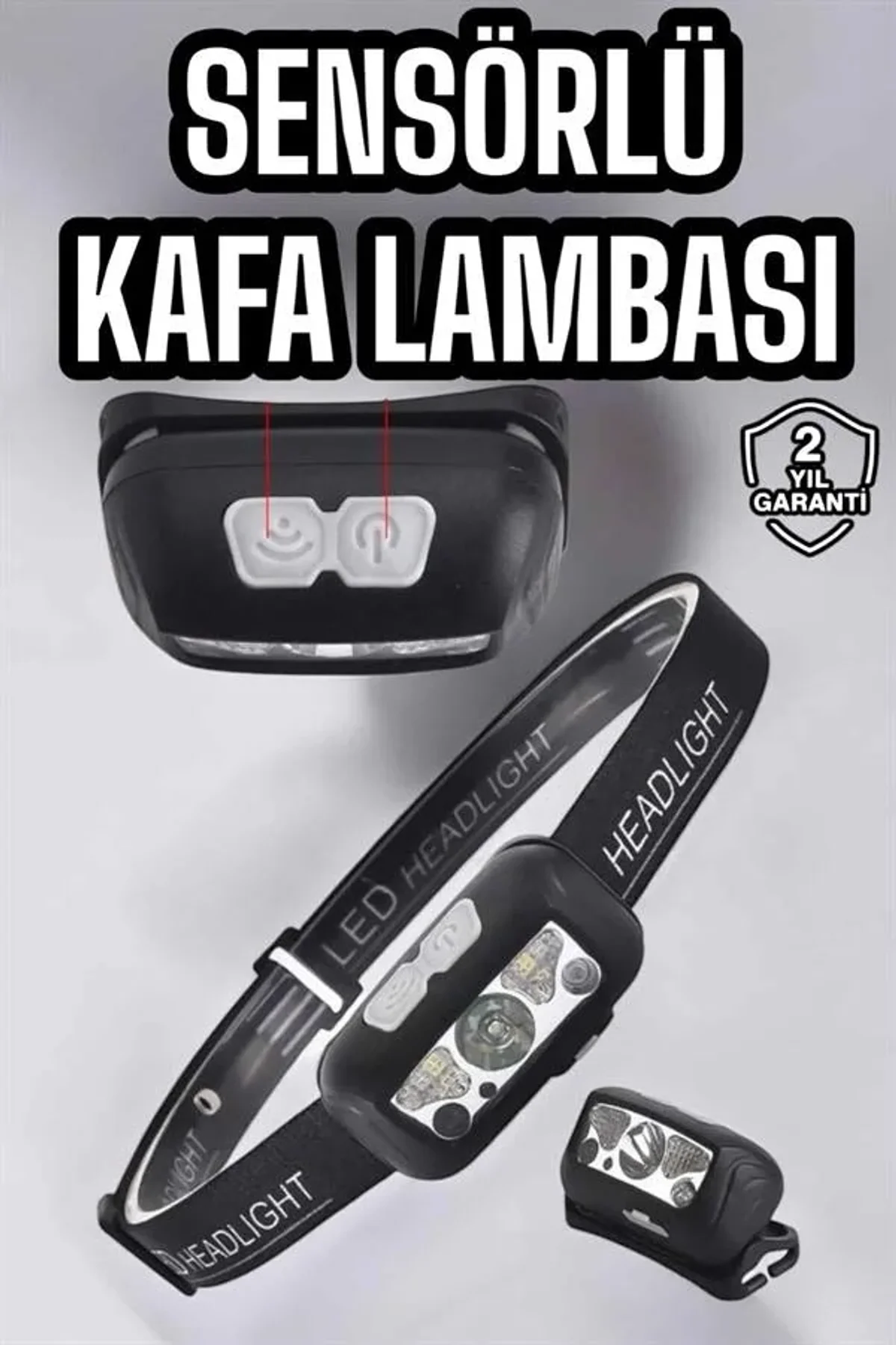 Kafa Lambası Kamp Lambası Sensörlü Şarjlı Ayarlanabilir - Just Cheap Store Görsel 2