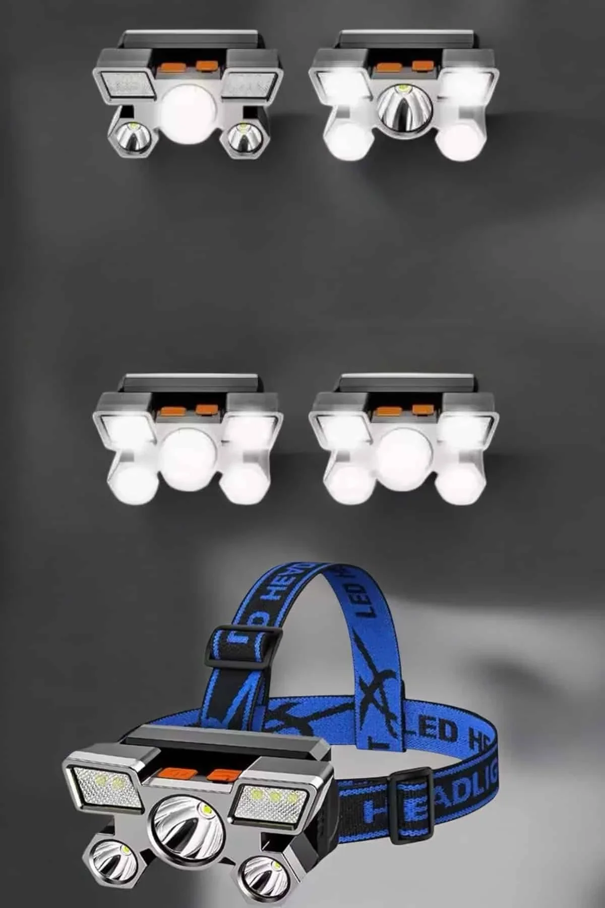 Ultra Güçlü Led Işık Şarjlı Kafa Lambası Balıkçı Lambası Kafa Feneri - Just Cheap Store Görsel 5