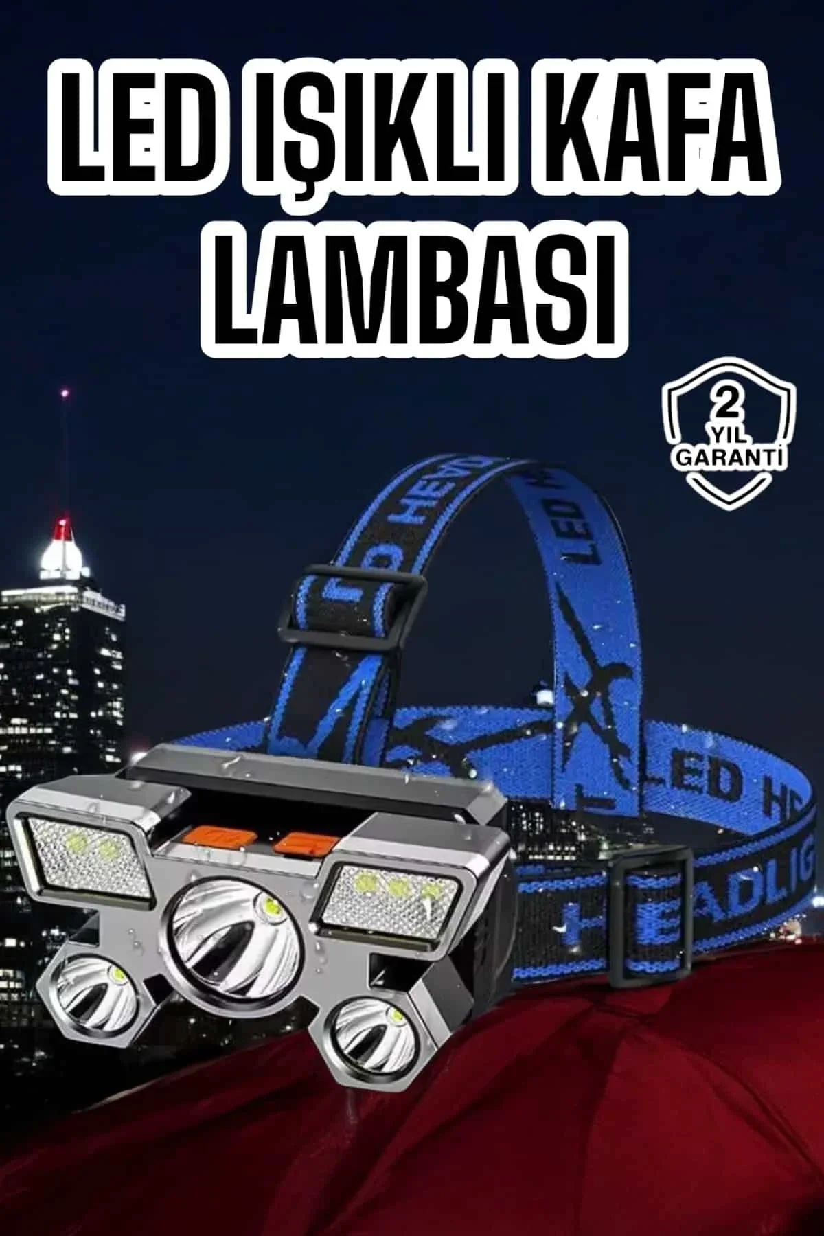 Ultra Güçlü Led Işık Şarjlı Kafa Lambası Balıkçı Lambası Kafa Feneri - Just Cheap Store Görsel 2