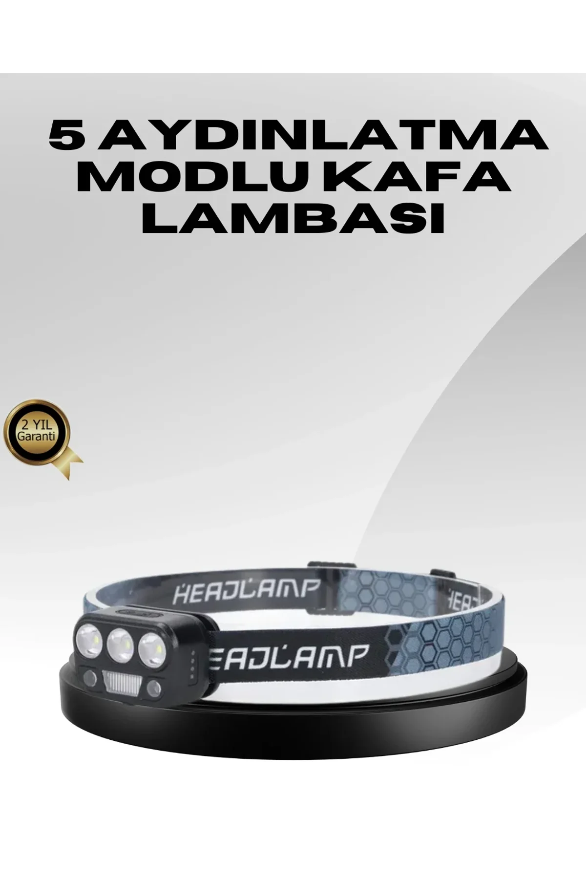 Usb Şarjlı Led Kafa Lambası 300 Lümen Güç Göstergeli - Just Cheap Store Görsel 2
