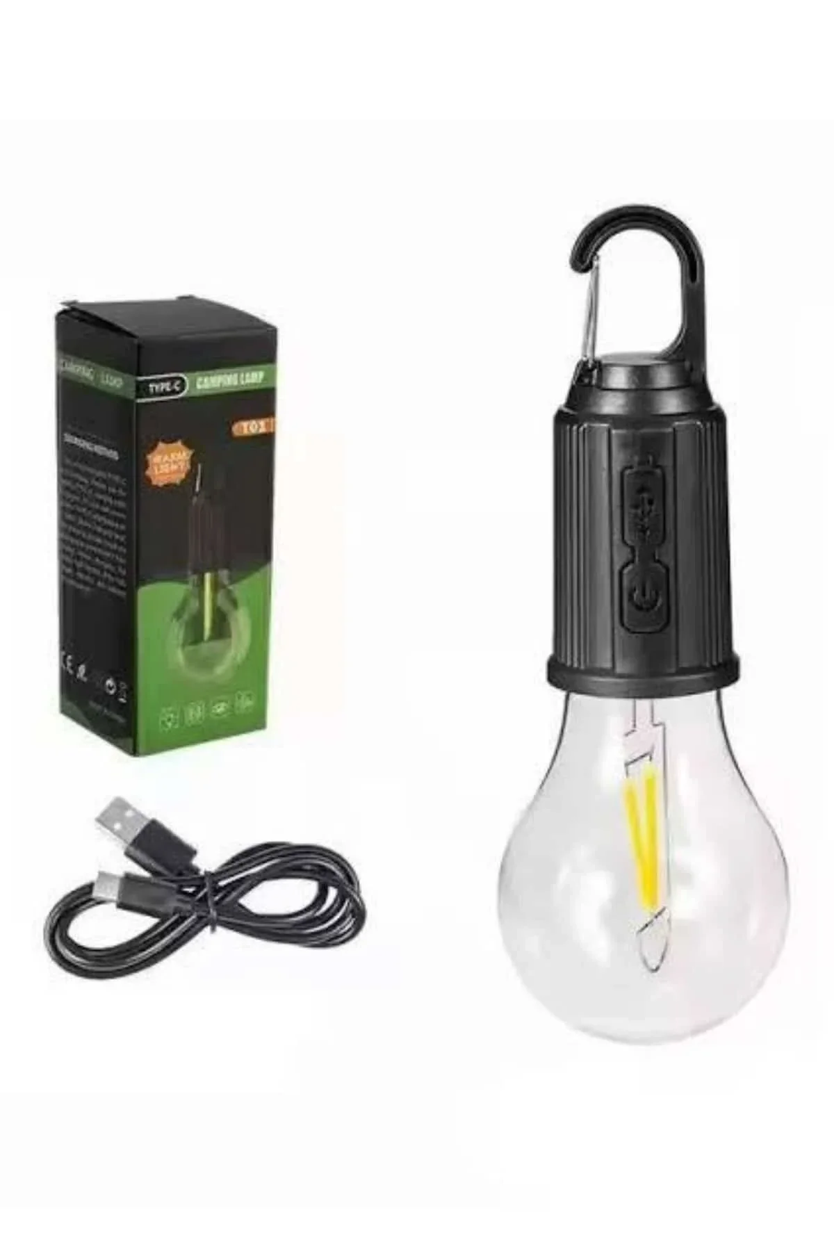Askılı Kırılmaz Led Işık Kamp Bahçe Lambası Taşınabilir Led Ampul Şarjlı - Just Cheap Store Görsel 4
