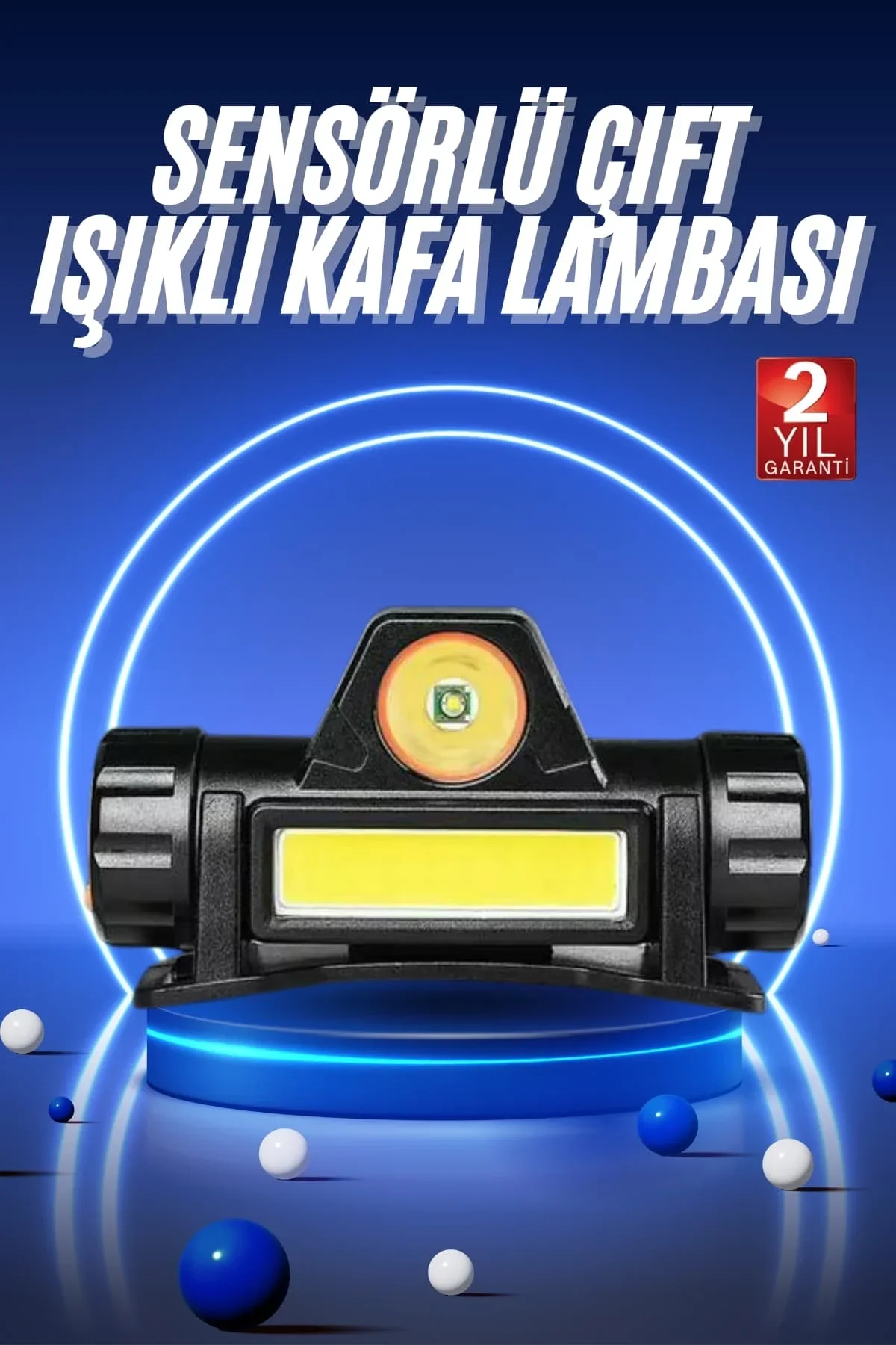Ledli Şarjlı Kafa Lambası Led Şarjlı Su Geçirmez Kafa Feneri - Just Cheap Store Görsel 2