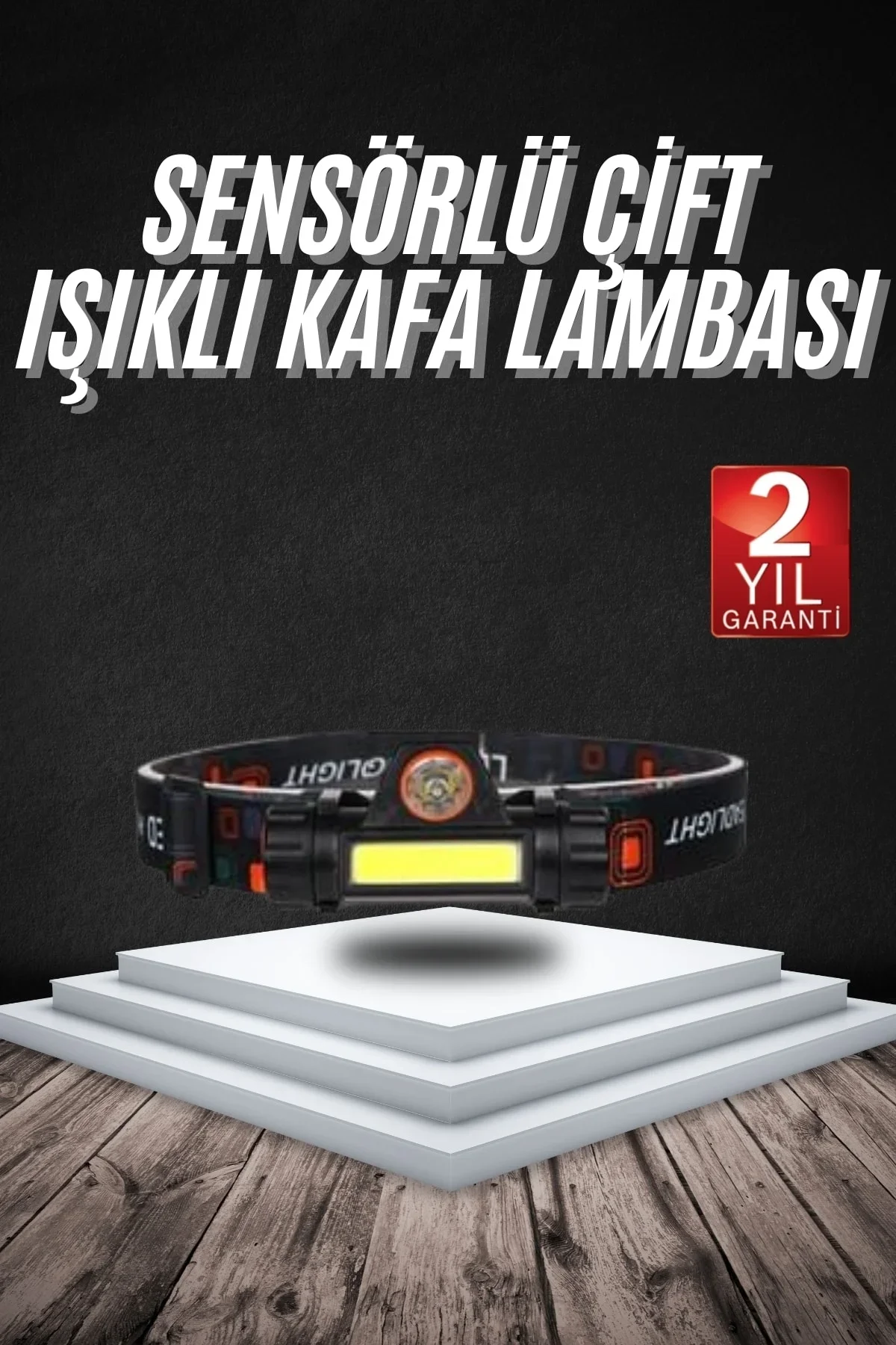Kafa Lambası Çalışma Işığı Süper Parlak Mıknatıslı Lityum Lion Pilli - Just Cheap Store Görsel 2