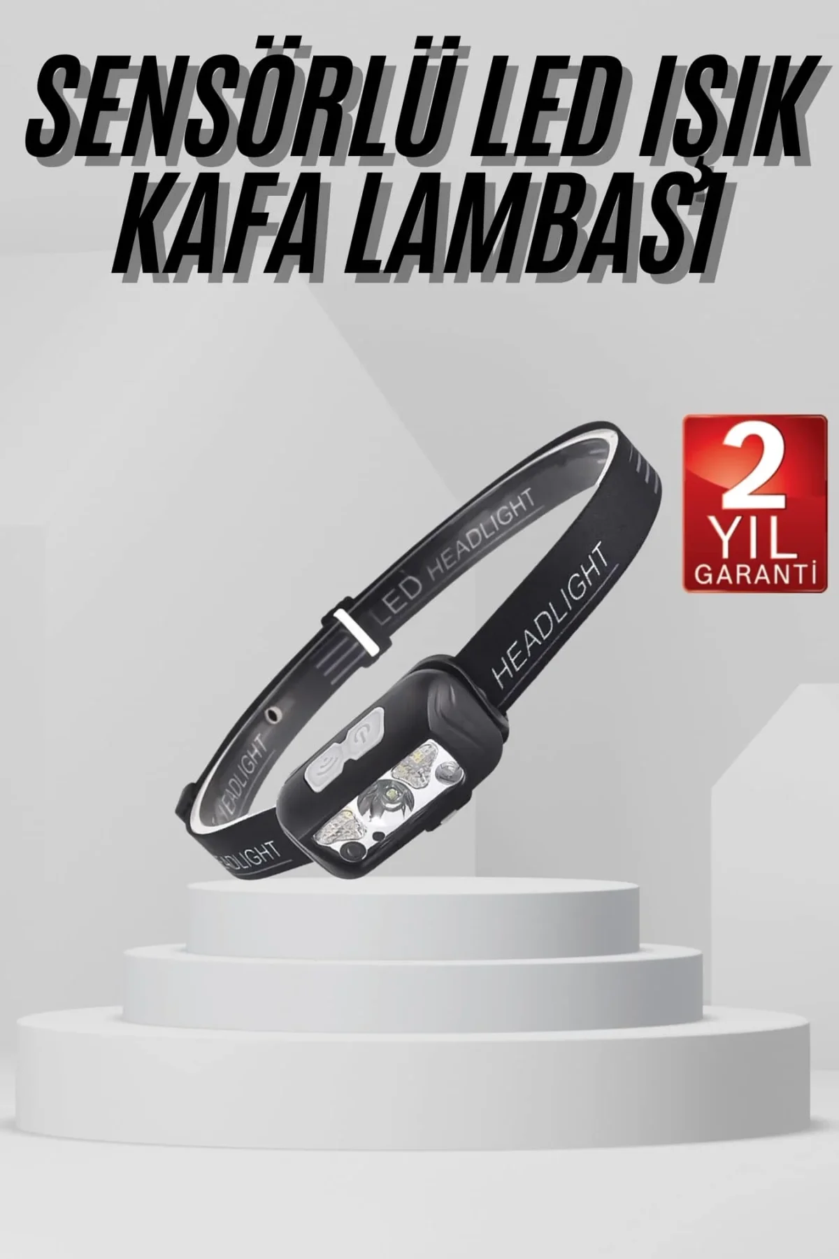 Sensörlü Şarjlı Type-c Şarj Işıklı Kafa Lambası Kamp Lambası - Just Cheap Store Görsel 2
