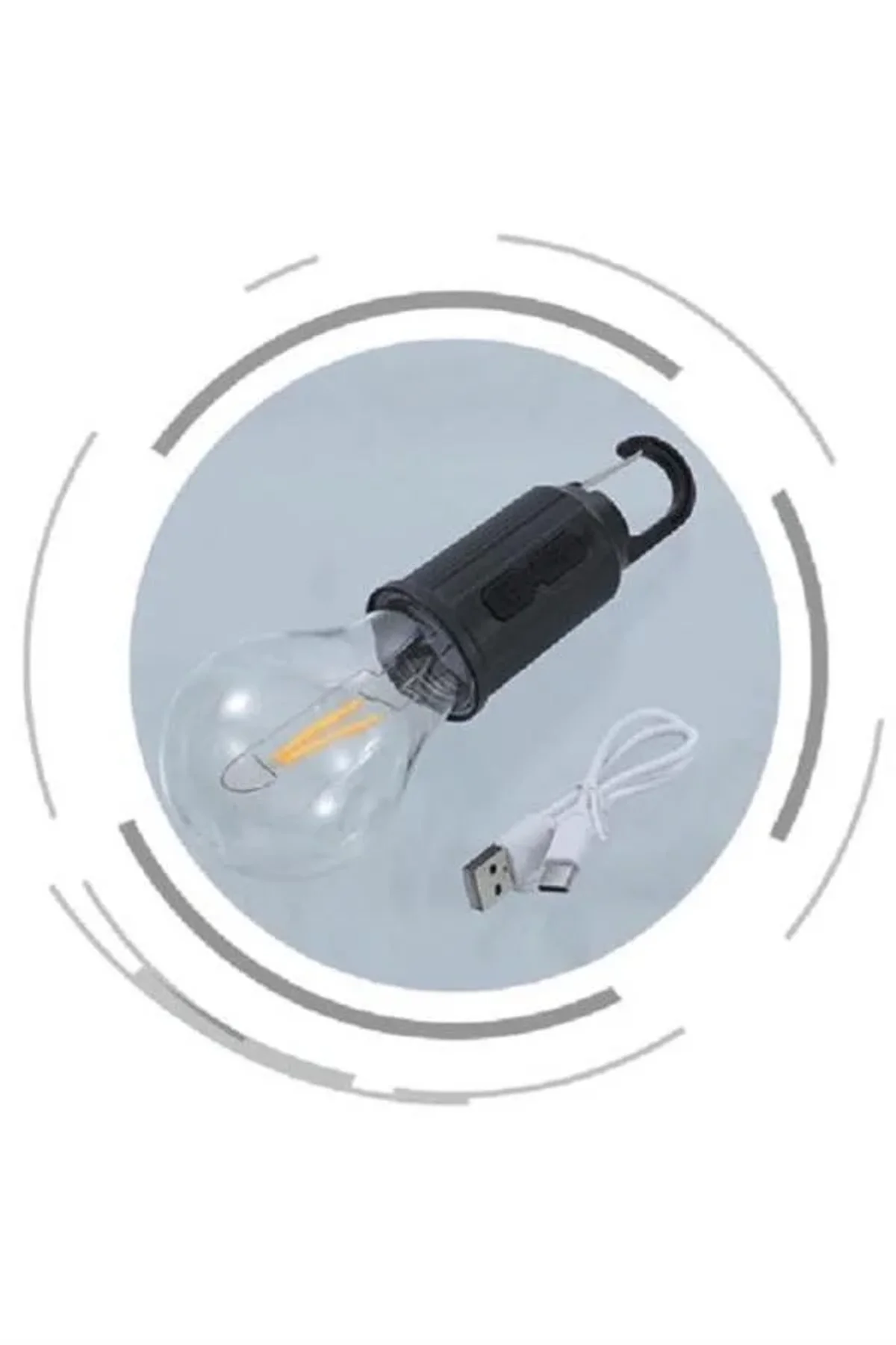 Taşınabilir Askılı Ampul Kamp Lambası Askılı Type-c Şarjlı Bahçe Lambası - Just Cheap Store Görsel 5