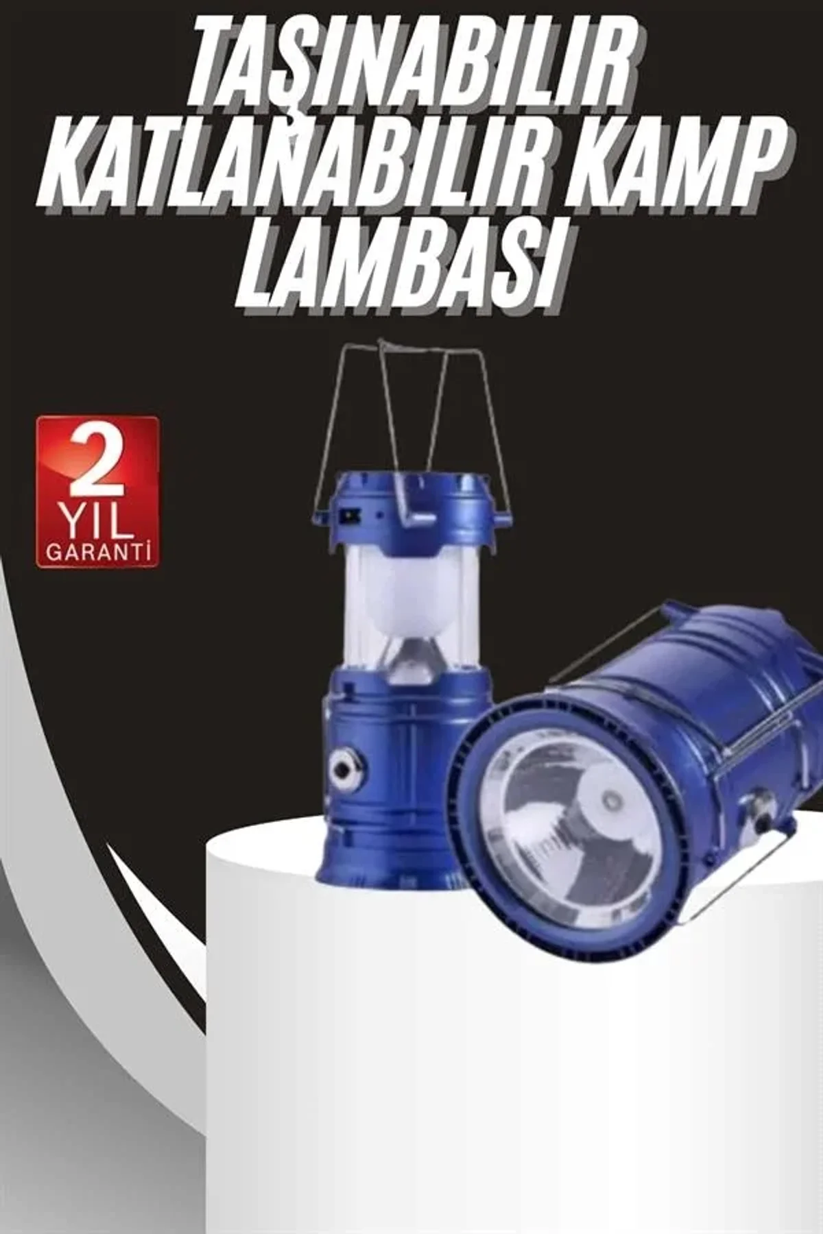 Kamp Lambası Solar Şarjlı Kızaklı Kamp Feneri Led Lamba Işıldak - Just Cheap Store Görsel 3