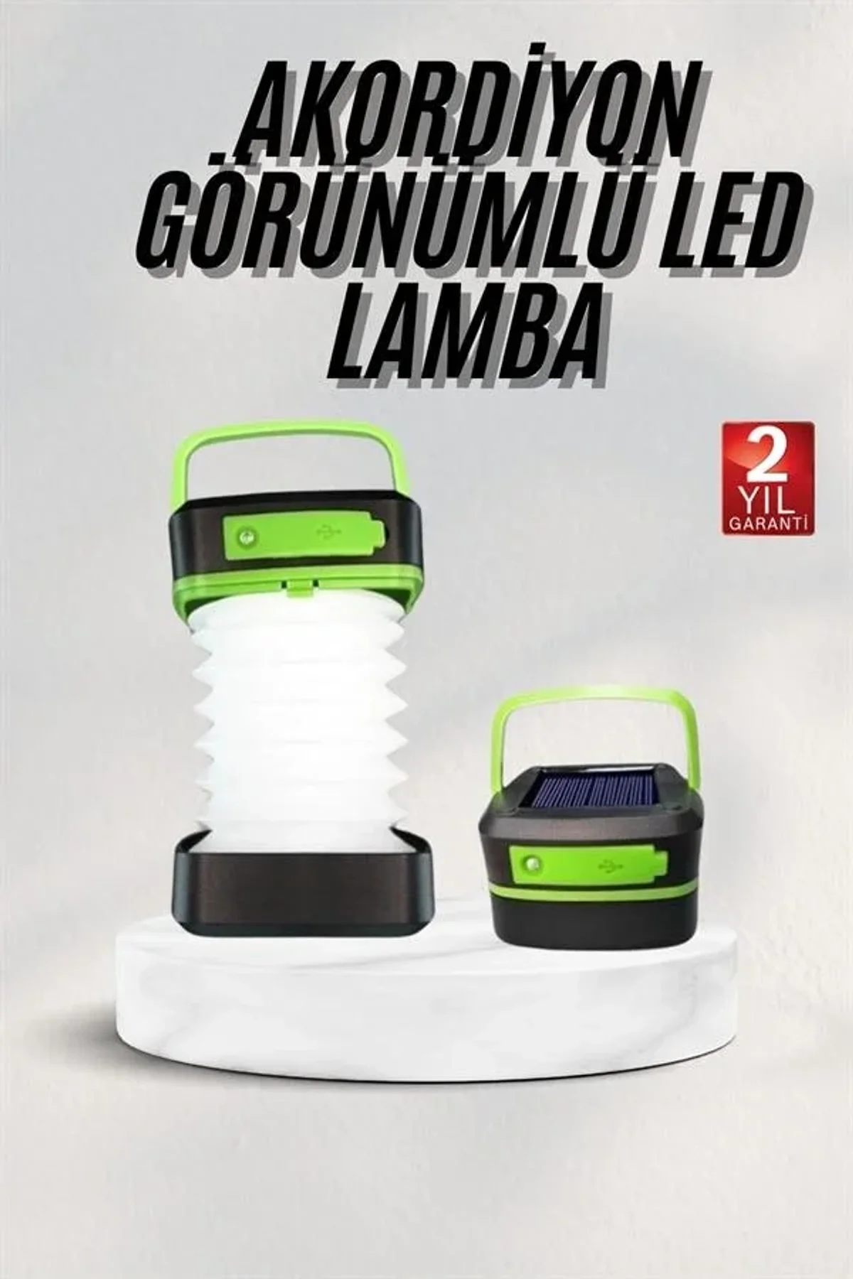 Katlanabilir Kamp Lambası Akordiyon Lamba Şarjlı 3 Kademeli Solar - Just Cheap Store Görsel 3