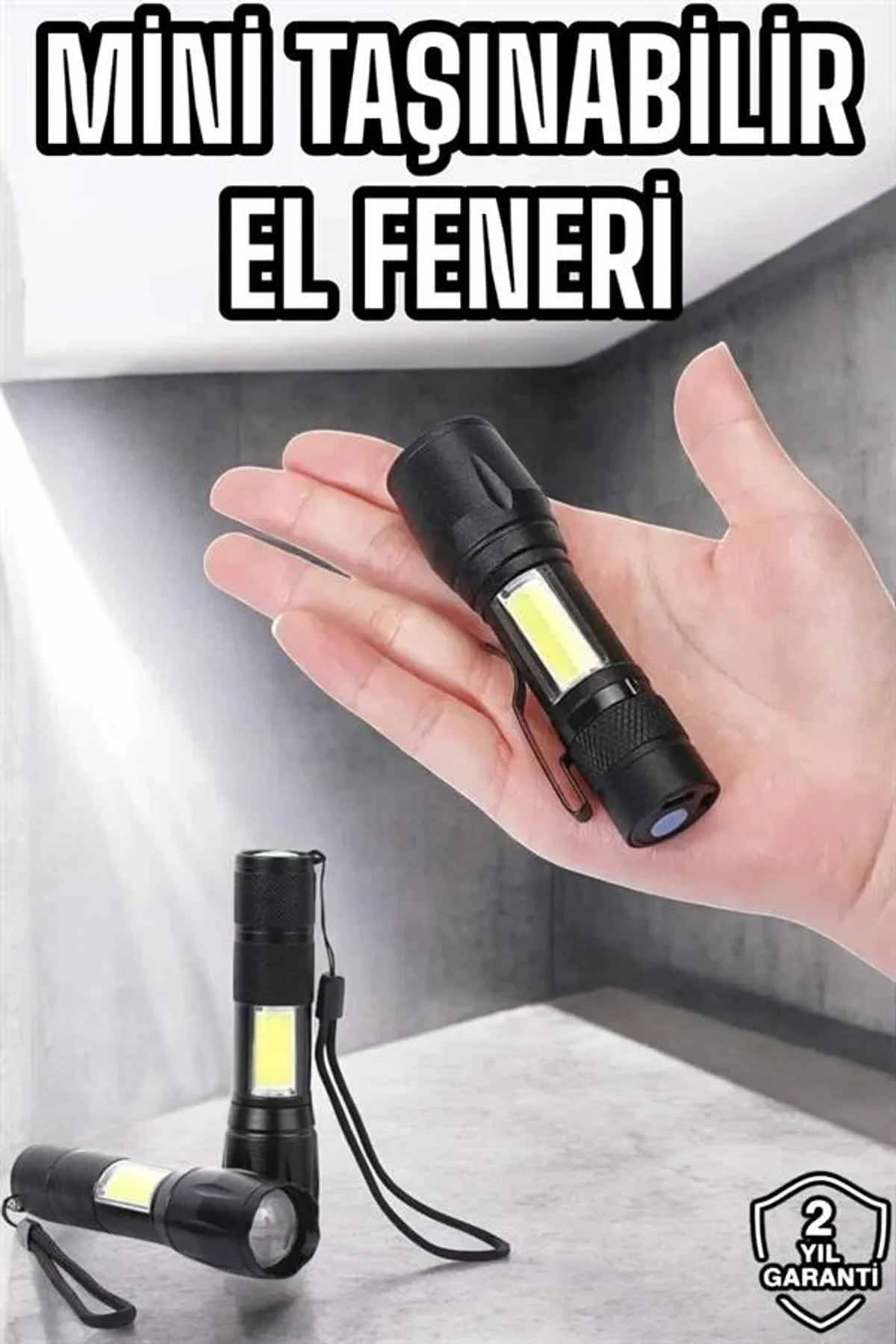 Işıldak El Feneri Kamp Lambası Mini Taşınabilir Acil Durum Lambası Fener Led Işık - Just Cheap Store Görsel 3