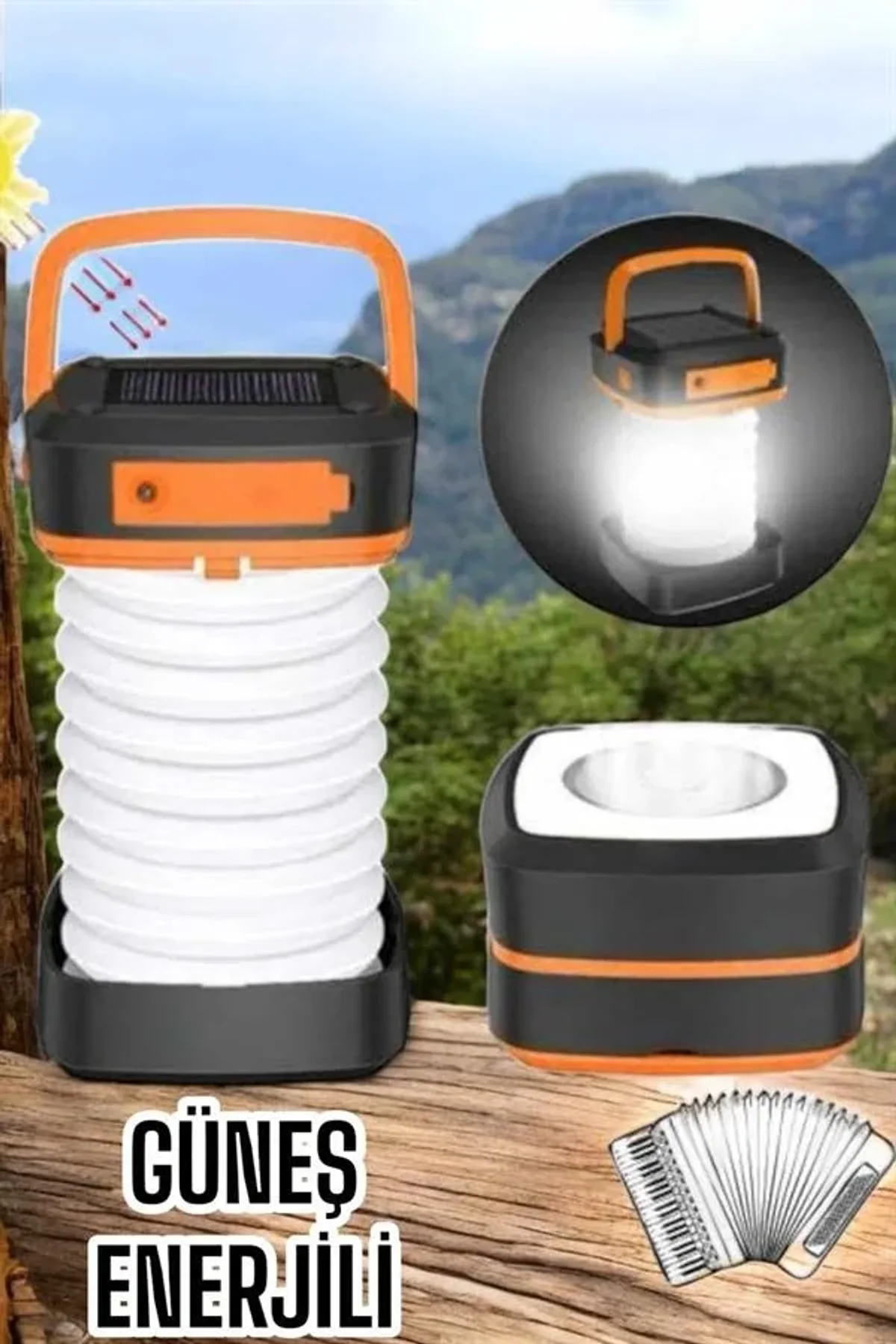 Güneş Enerjili Led Lamba Kamp Lambası Katlanabilir Lamba Usb Şarjlı - Just Cheap Store Görsel 3