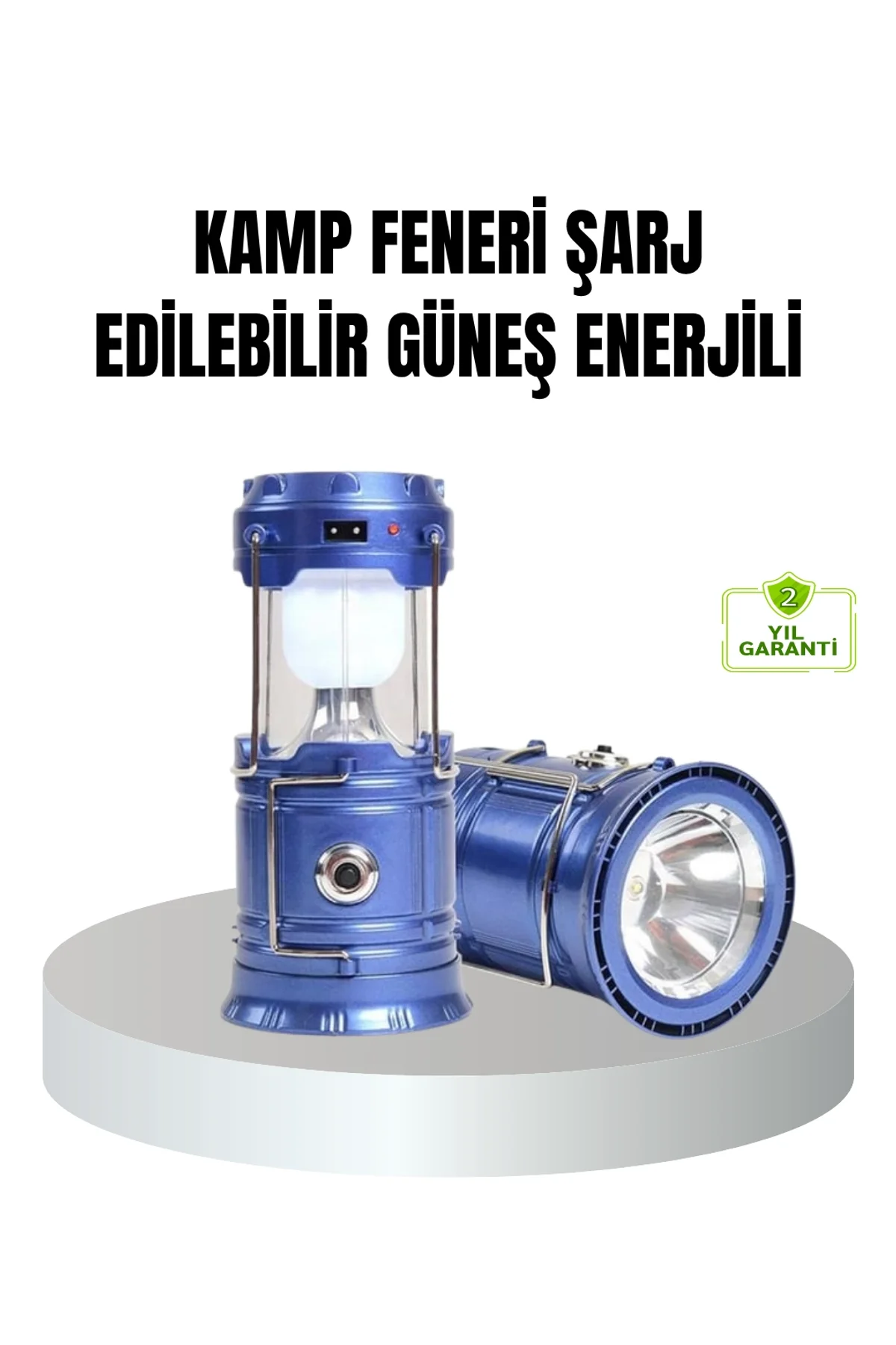 Güneş Enerjili Kamp Lambası Şarjlı Taşınabilir Kompakt Açık Hava Işığı