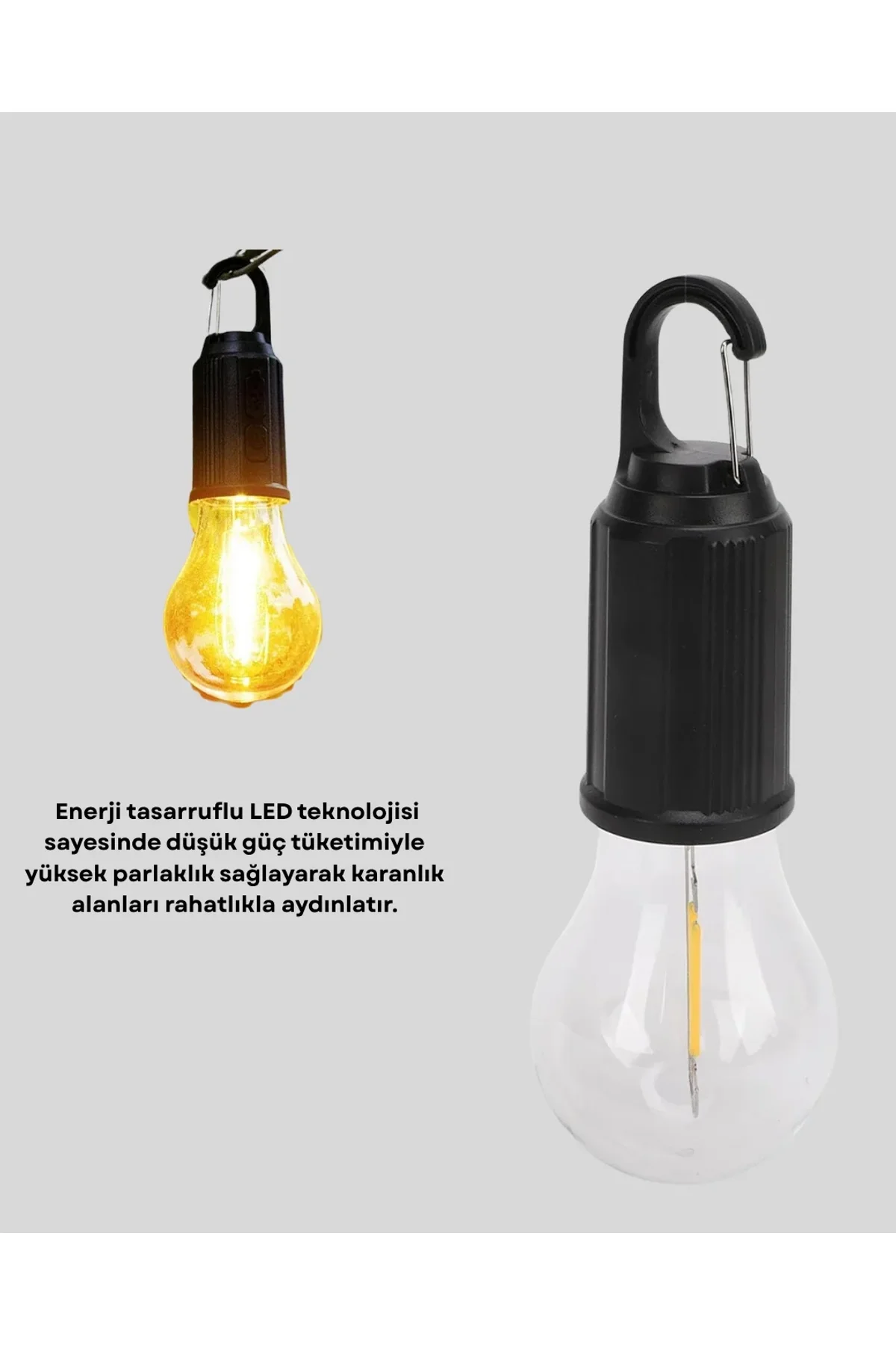 Type-c Şarjlı Led Kamp Lambası – Uzun Ömürlü Pil Ve Yüksek Parlaklık - Just Cheap Store Görsel 3