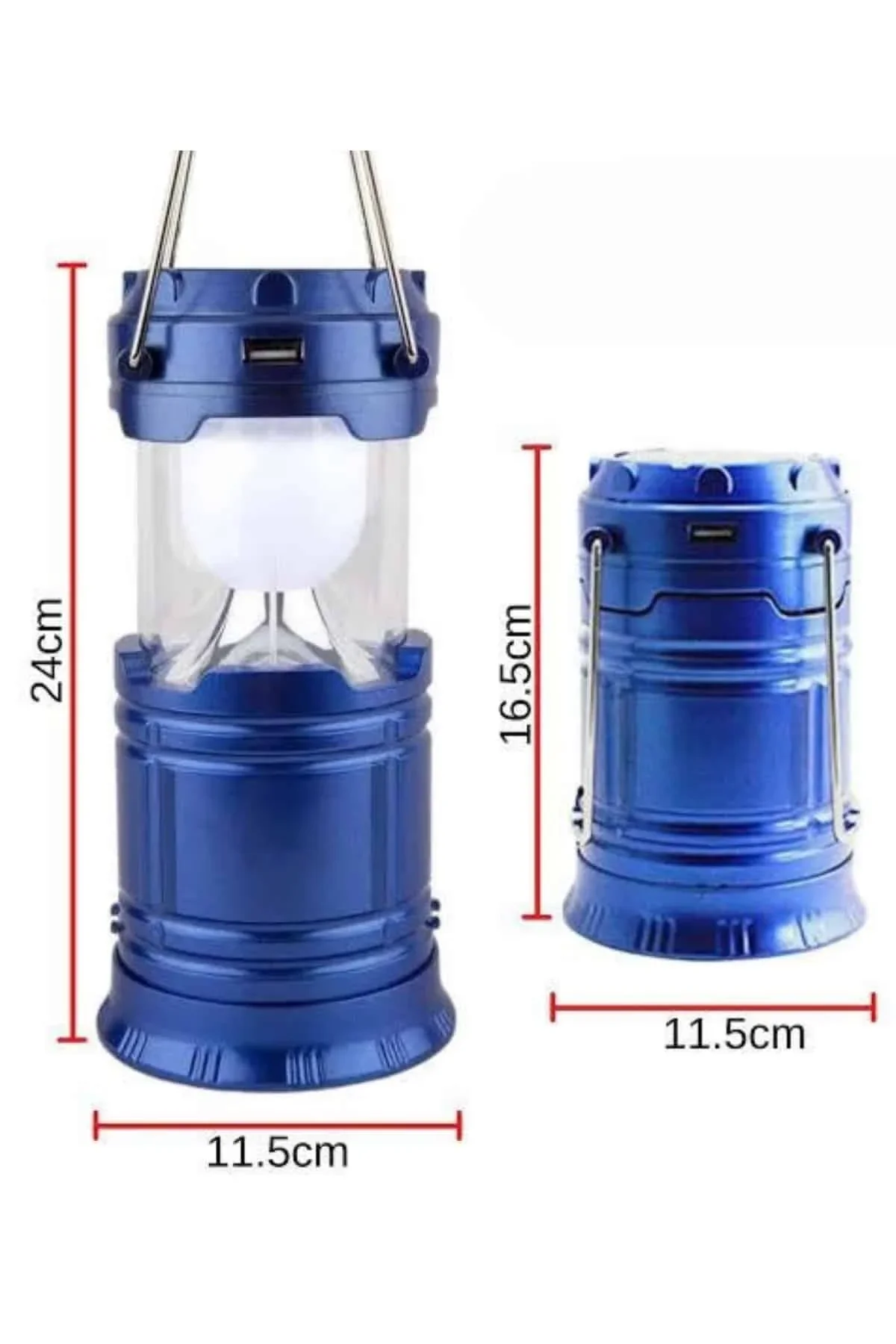 Kamp Lambası Solar Şarjlı Kızaklı Kamp Feneri Led Lamba Işıldak - Just Cheap Store Görsel 4
