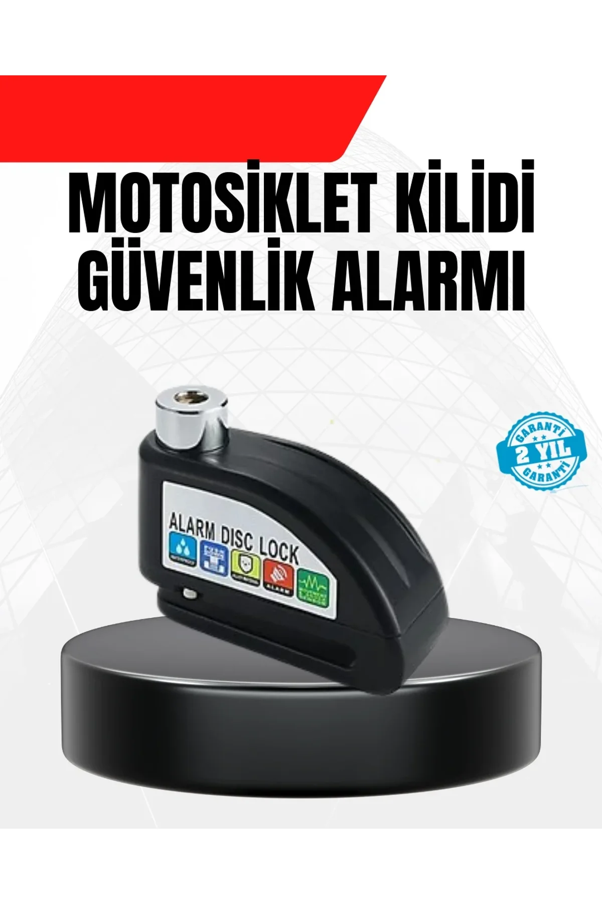 Alarm Disk Fren Kilidi Paslanmaz Çelik Motosiklet Scooter Bisiklet - Just Cheap Store Görsel 2