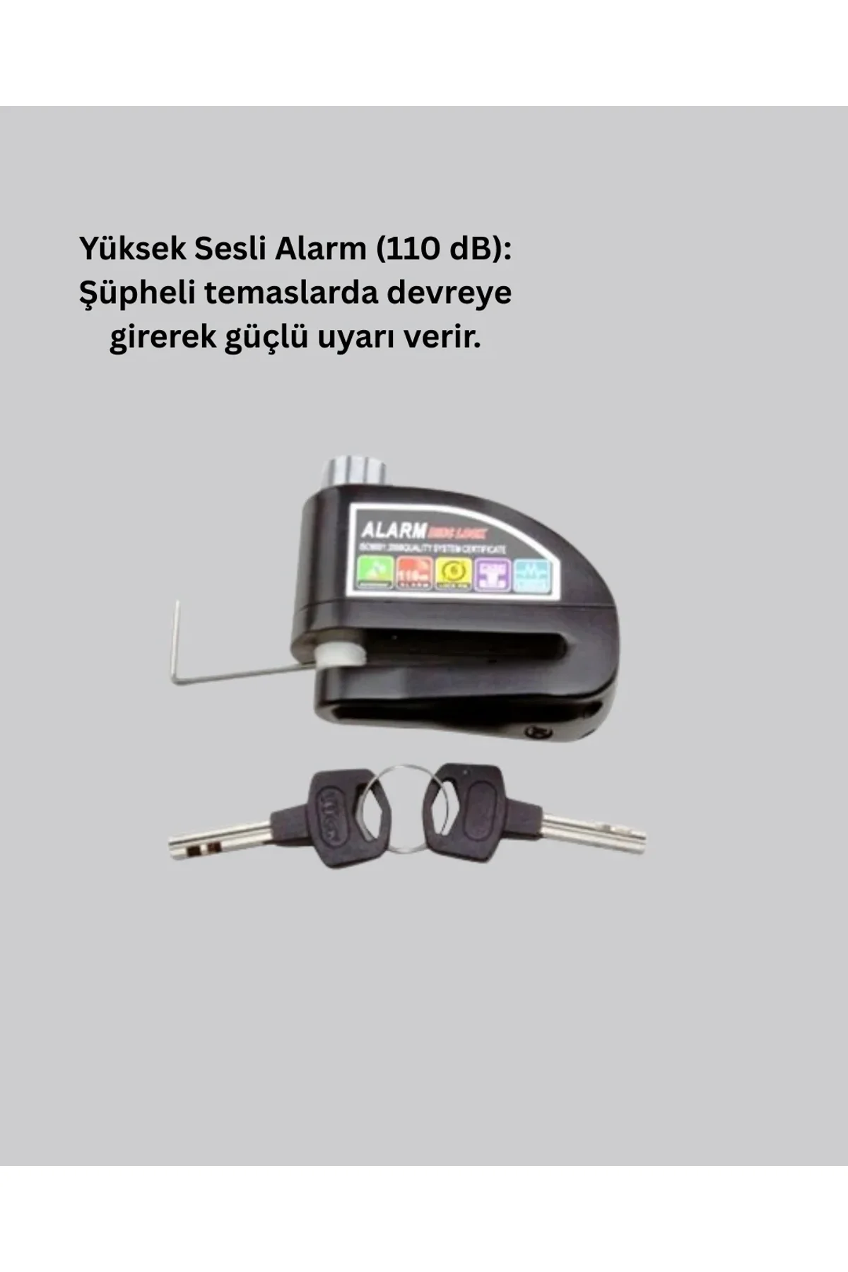 Titreşim Sensörlü Alarm Disk Kilidi Motosiklet Scooter Bisiklet - Just Cheap Store Görsel 3