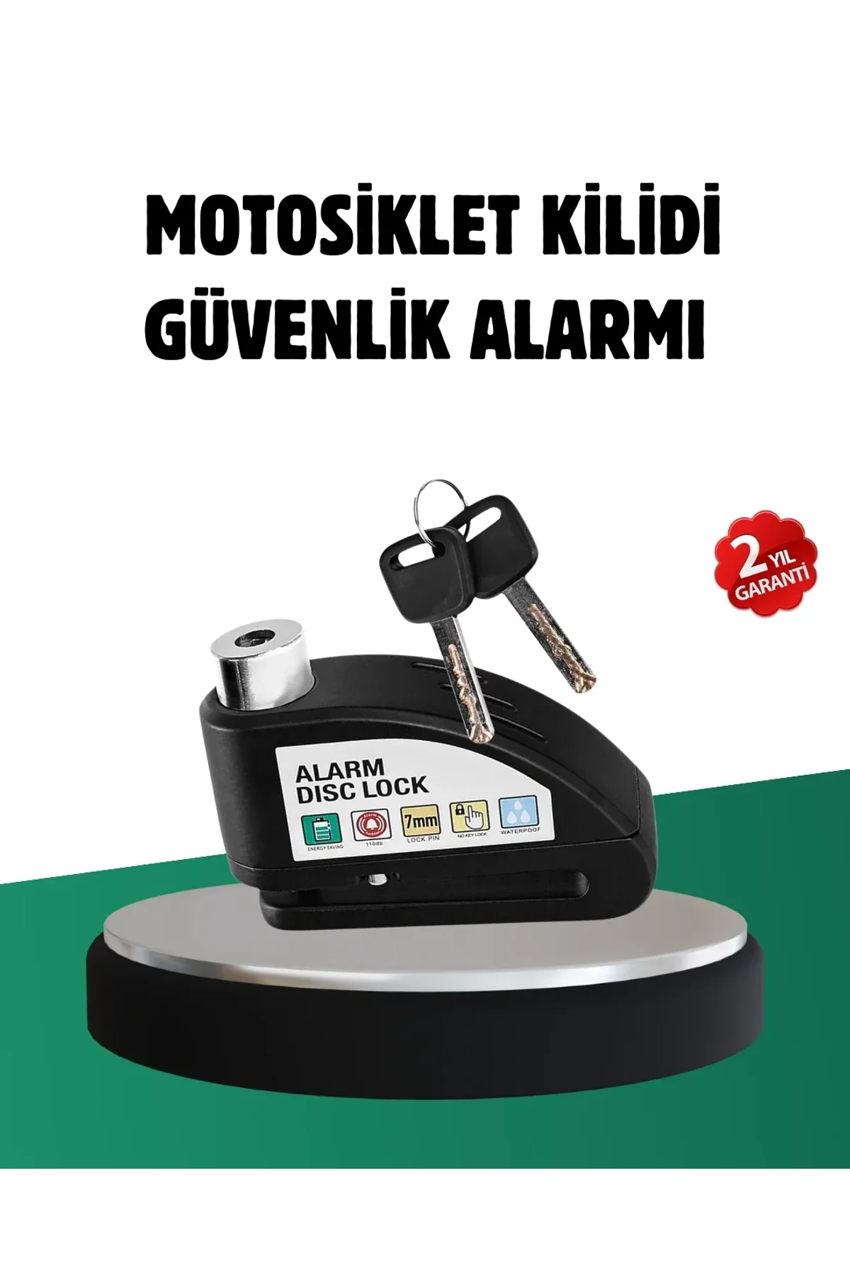 Titreşim Sensörlü Alarm Disk Kilidi Motosiklet Scooter Bisiklet - Just Cheap Store Görsel 2