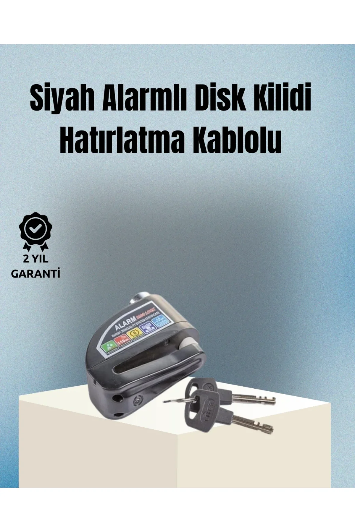 Motosiklet Ve Bisiklet İçin 6mm Pinli Alarmlı Disk Kilidi - Just Cheap Store Görsel 2