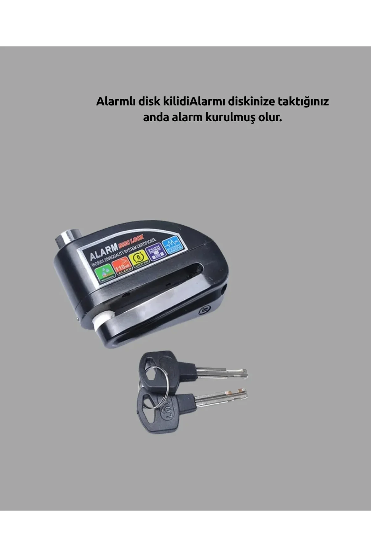 Çift Modlu 110db Alarmlı Disk Kilidi Suya Dayanıklı - Just Cheap Store Görsel 5
