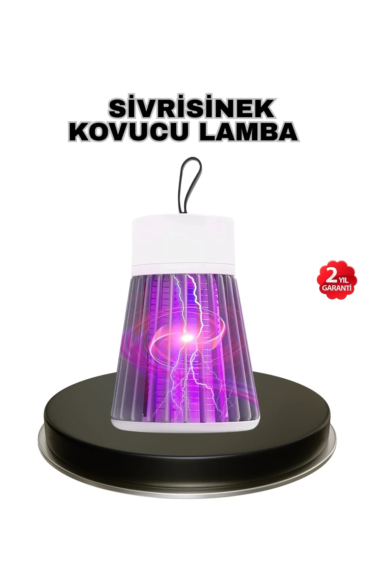 Mor Işıklı Şarjlı Böcek Öldürücü Lamba – Ev, Balkon Ve Kamp Kullanımına Uygun