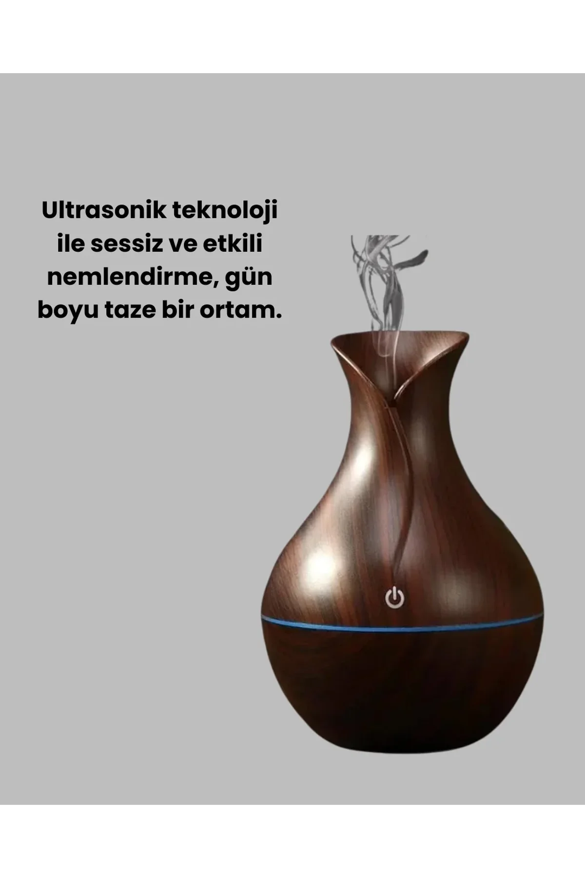 Ultrasonik Ahşap Desenli 130ml Aromaterapi Difüzör Ve Hava Nemlendirici - Just Cheap Store Görsel 3