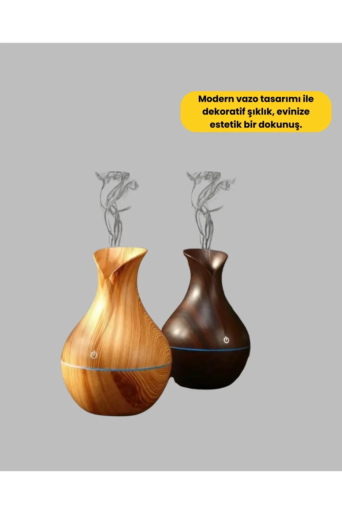 Ultrasonik Ahşap Desenli 130ml Aromaterapi Difüzör Ve Hava Nemlendirici - Just Cheap Store Görsel 5