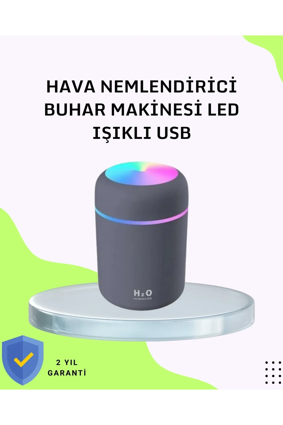 Taşınabilir Hava Nemlendirici – Renkli Işık Ve Usb Bağlantı - Just Cheap Store Görsel 2