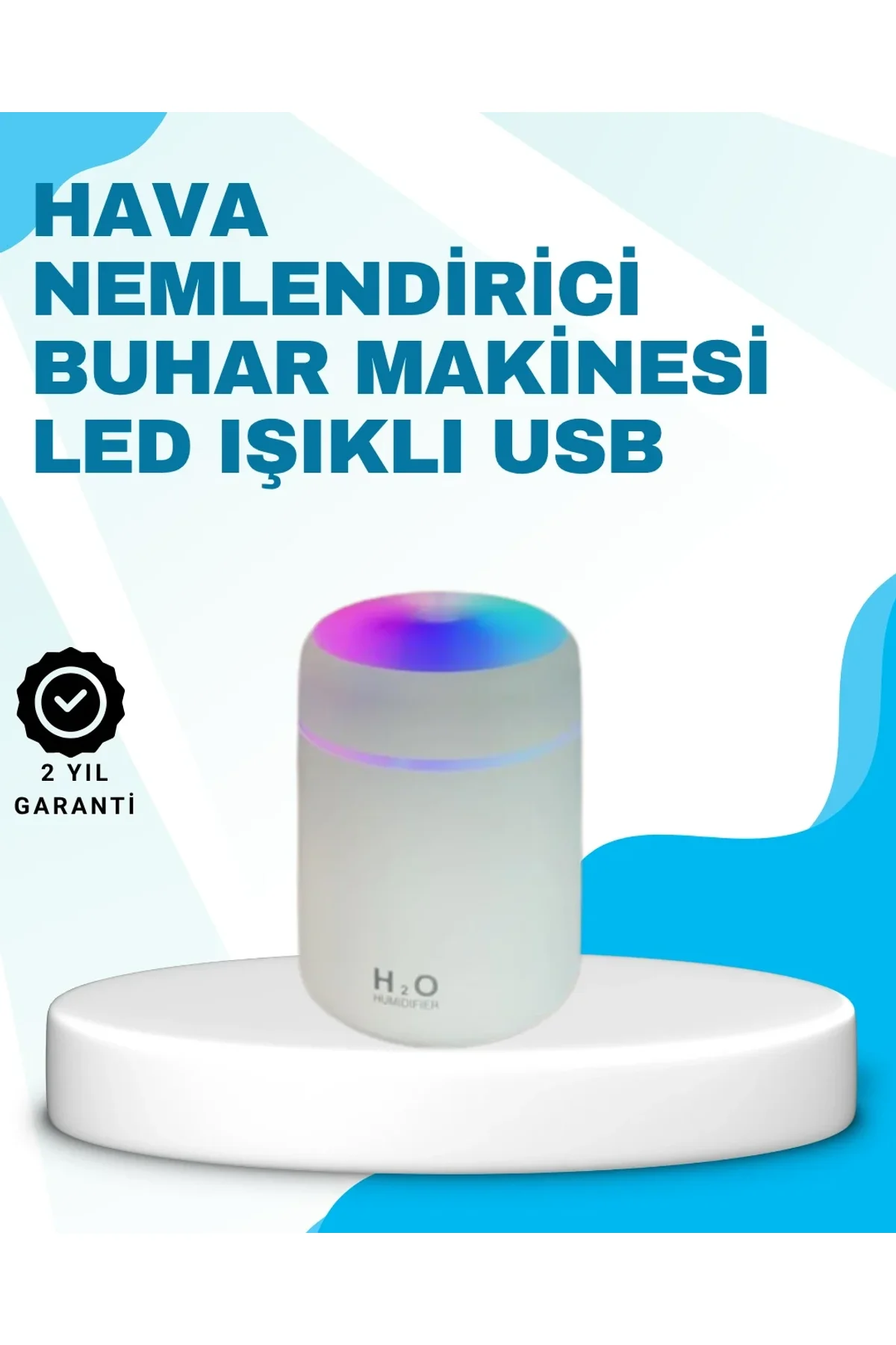 Led Işıklı Sessiz Masaüstü Nemlendirici – 3 Buhar Modu - Just Cheap Store Görsel 2